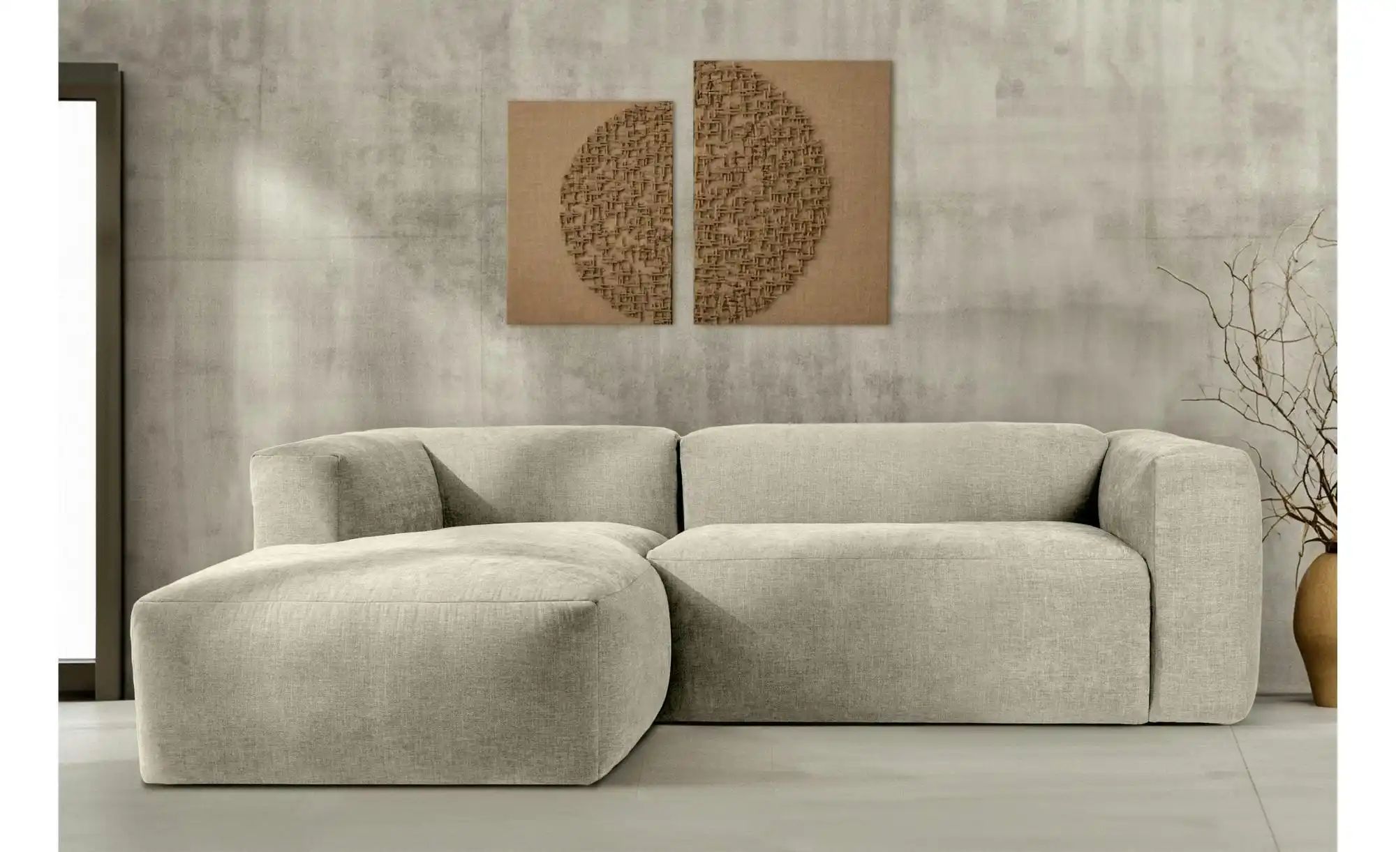 KONSIMO Ecksofa   ¦ creme ¦ Maße (cm): B: 225 H: 73 Polstermöbel > Sofas > günstig online kaufen