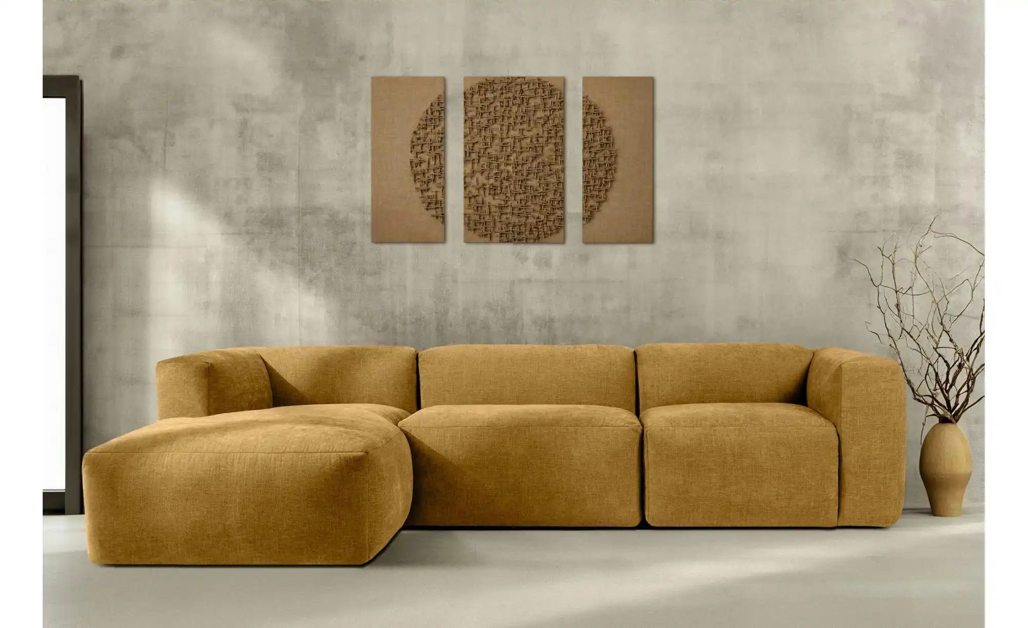 KONSIMO Ecksofa   ¦ gelb ¦ Maße (cm): B: 285 H: 73 Polstermöbel > Sofas > E günstig online kaufen