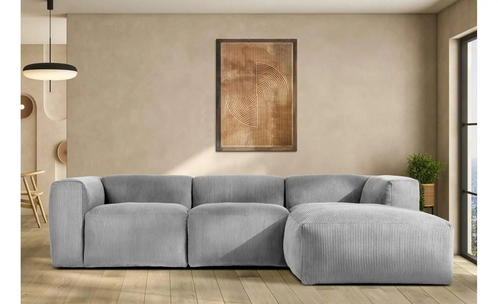 KONSIMO Ecksofa   ¦ grau ¦ Maße (cm): B: 285 H: 73 Polstermöbel > Sofas > E günstig online kaufen