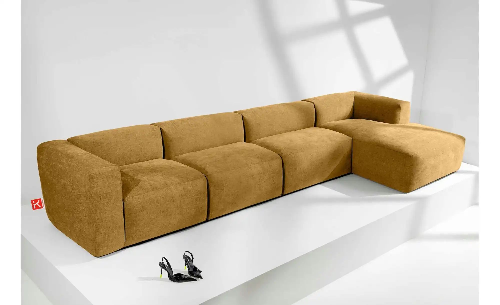 Thumbnail - KONSIMO Ecksofa Buffo ¦ gelb ¦ Maße (cm): B: 365 H: 73 Polstermöbel > Sofas > Ecksofas - Höffner