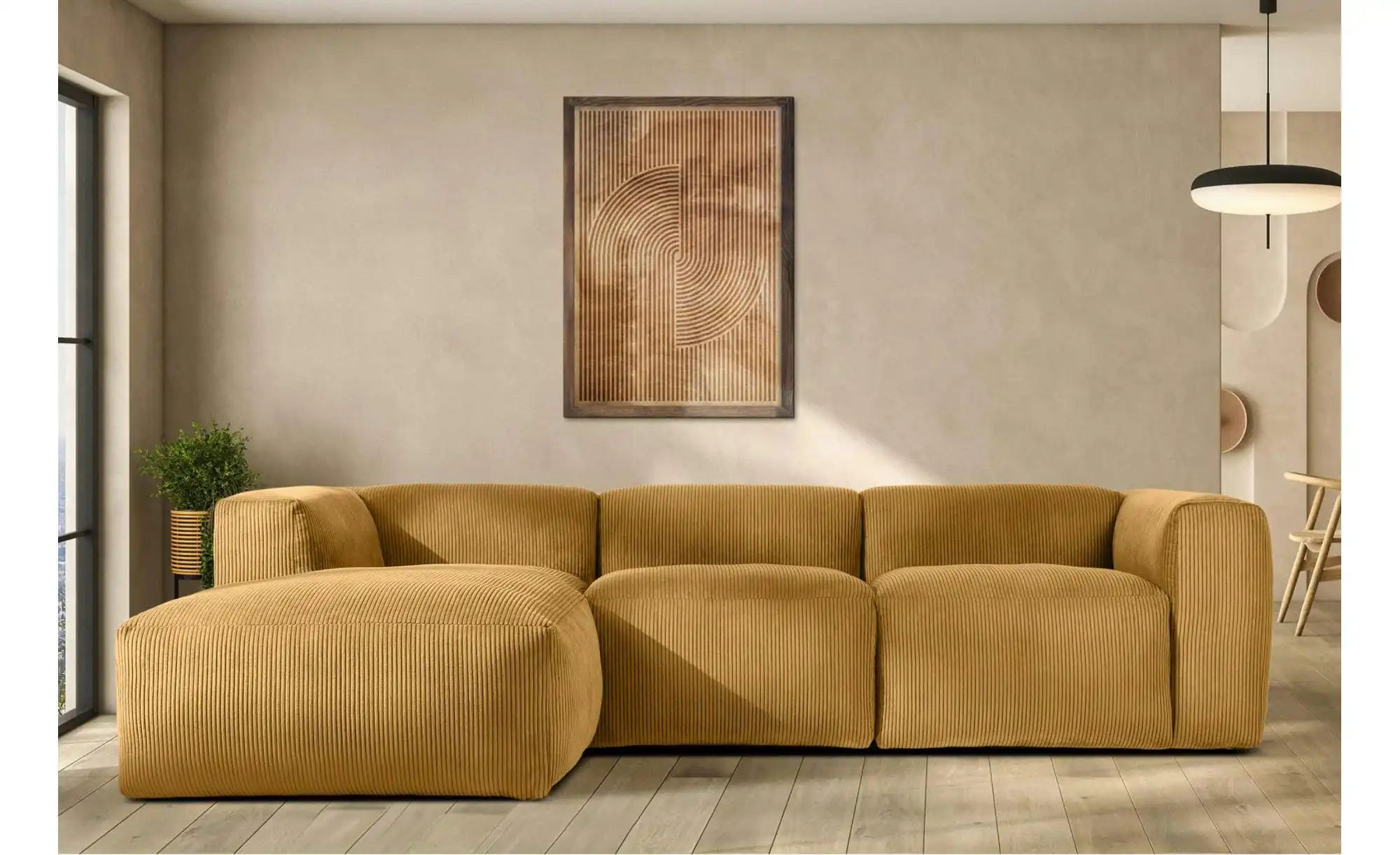 Thumbnail - KONSIMO Ecksofa Buffo ¦ gelb ¦ Maße (cm): B: 285 H: 73 Polstermöbel > Sofas > Ecksofas - Höffner