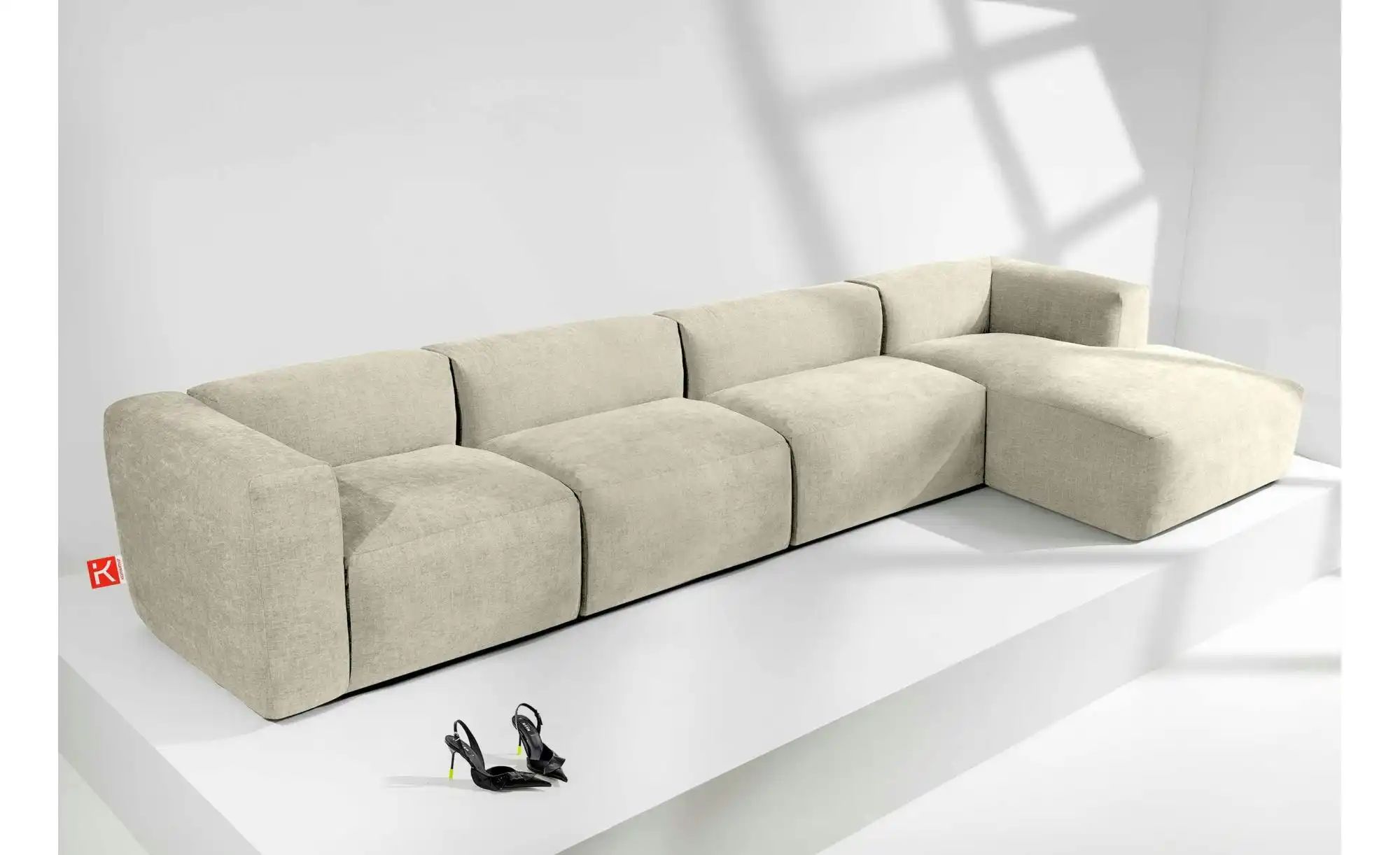 Thumbnail - KONSIMO Ecksofa Buffo ¦ creme ¦ Maße (cm): B: 365 H: 73 Polstermöbel > Sofas > Ecksofas - Höffner