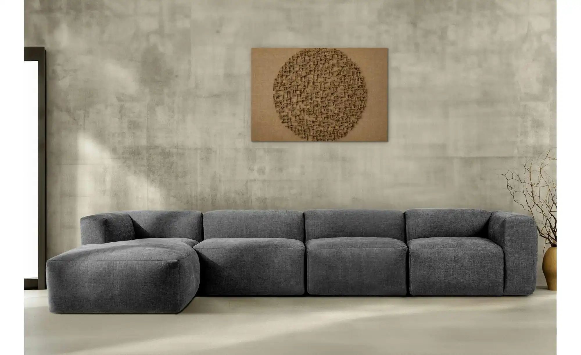 KONSIMO Ecksofa  Buffo ¦ grau ¦ Maße (cm): B: 365 H: 73 Polstermöbel > Sofa günstig online kaufen