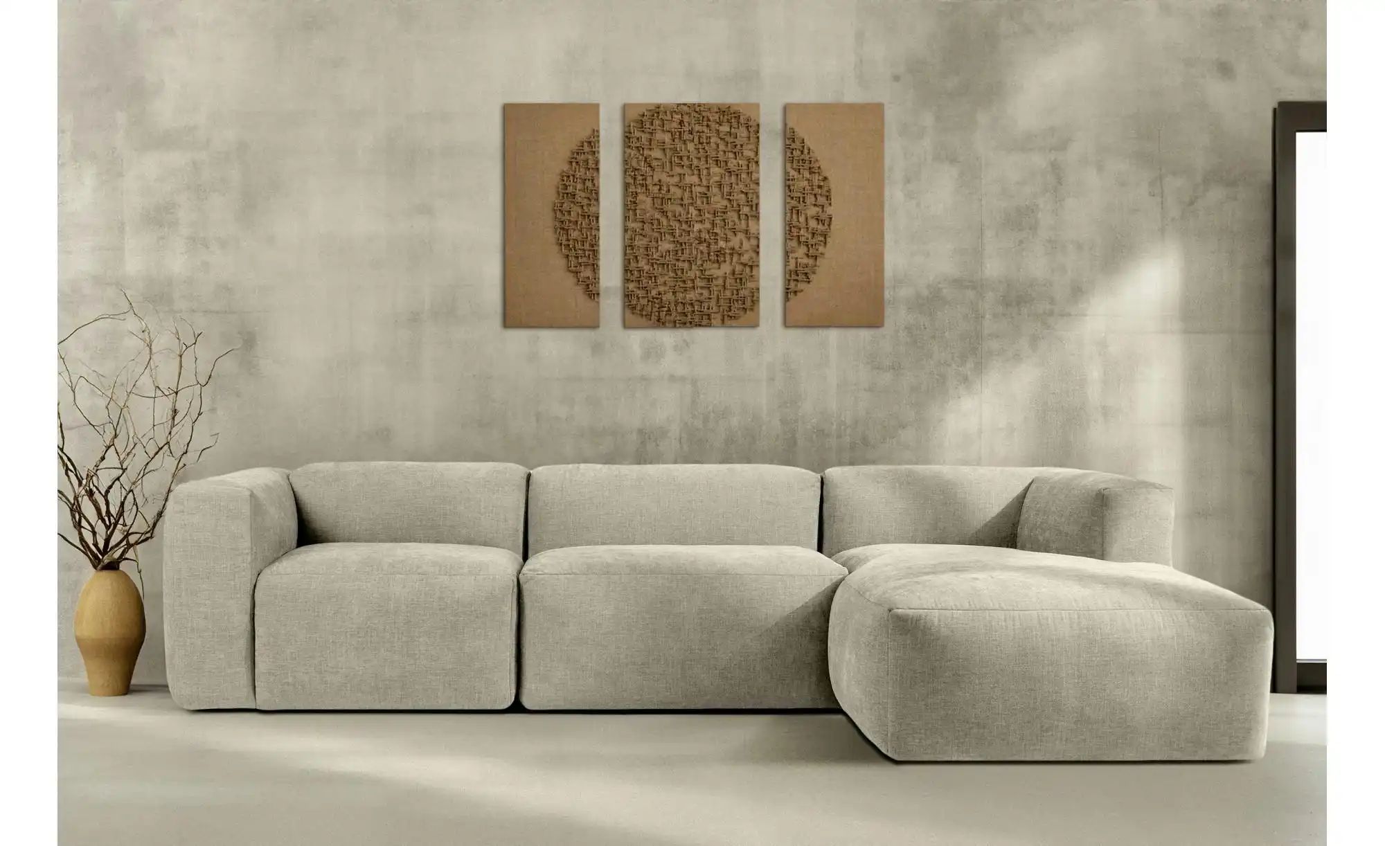 KONSIMO Ecksofa   ¦ creme ¦ Maße (cm): B: 285 H: 73 Polstermöbel > Sofas > günstig online kaufen