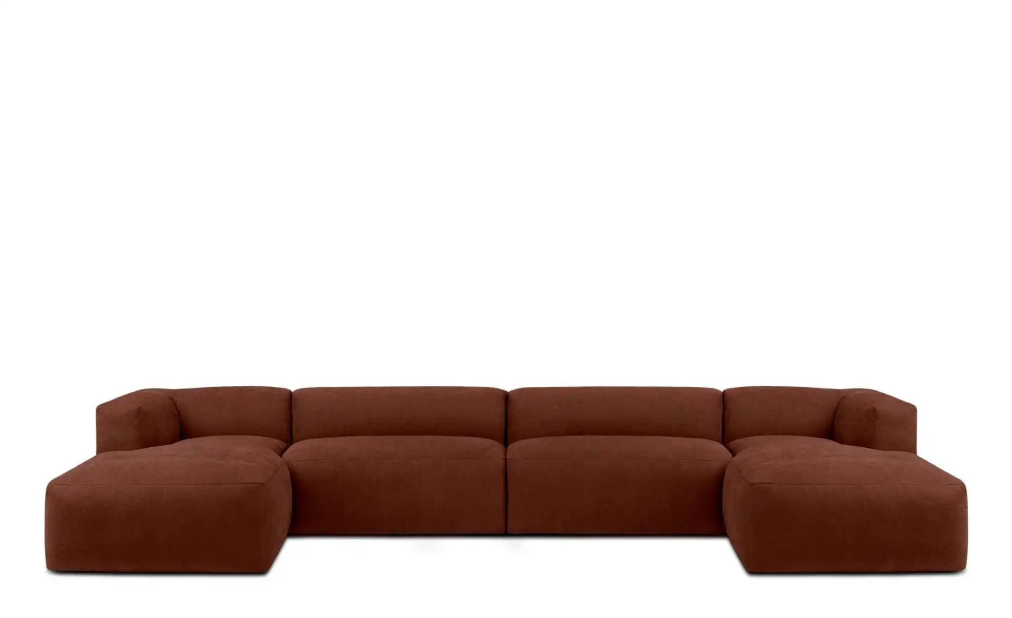 KONSIMO Wohnlandschaft   ¦ orange ¦ Maße (cm): B: 400 H: 73 Polstermöbel > günstig online kaufen