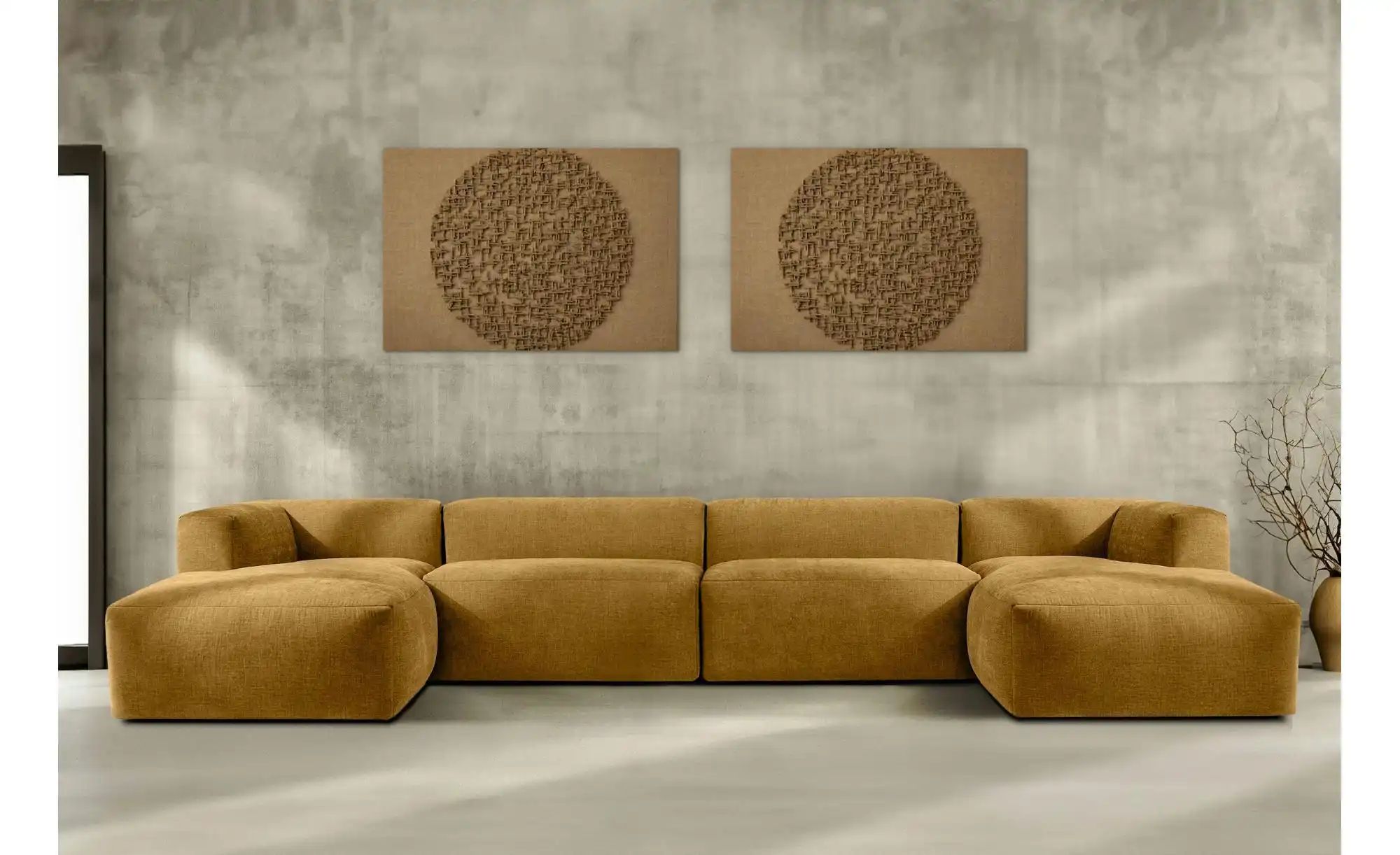 Thumbnail - KONSIMO Wohnlandschaft  Buffo ¦ gelb ¦ Maße (cm): B: 400 H: 73 Polstermöbel > Sofas > Wohnlandschaften - Höffner