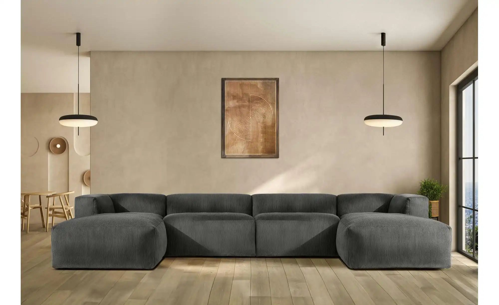 Thumbnail - KONSIMO Wohnlandschaft  Buffo ¦ grau ¦ Maße (cm): B: 400 H: 73 Polstermöbel > Sofas > Wohnlandschaften - Höffner