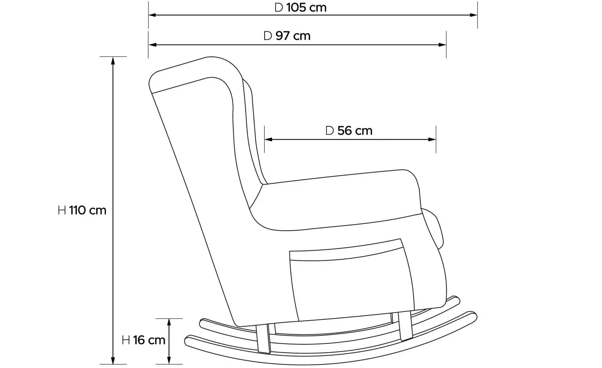 KONSIMO Schaukelsessel   ¦ grau ¦ Maße (cm): B: 80 H: 110 Polstermöbel > Se günstig online kaufen