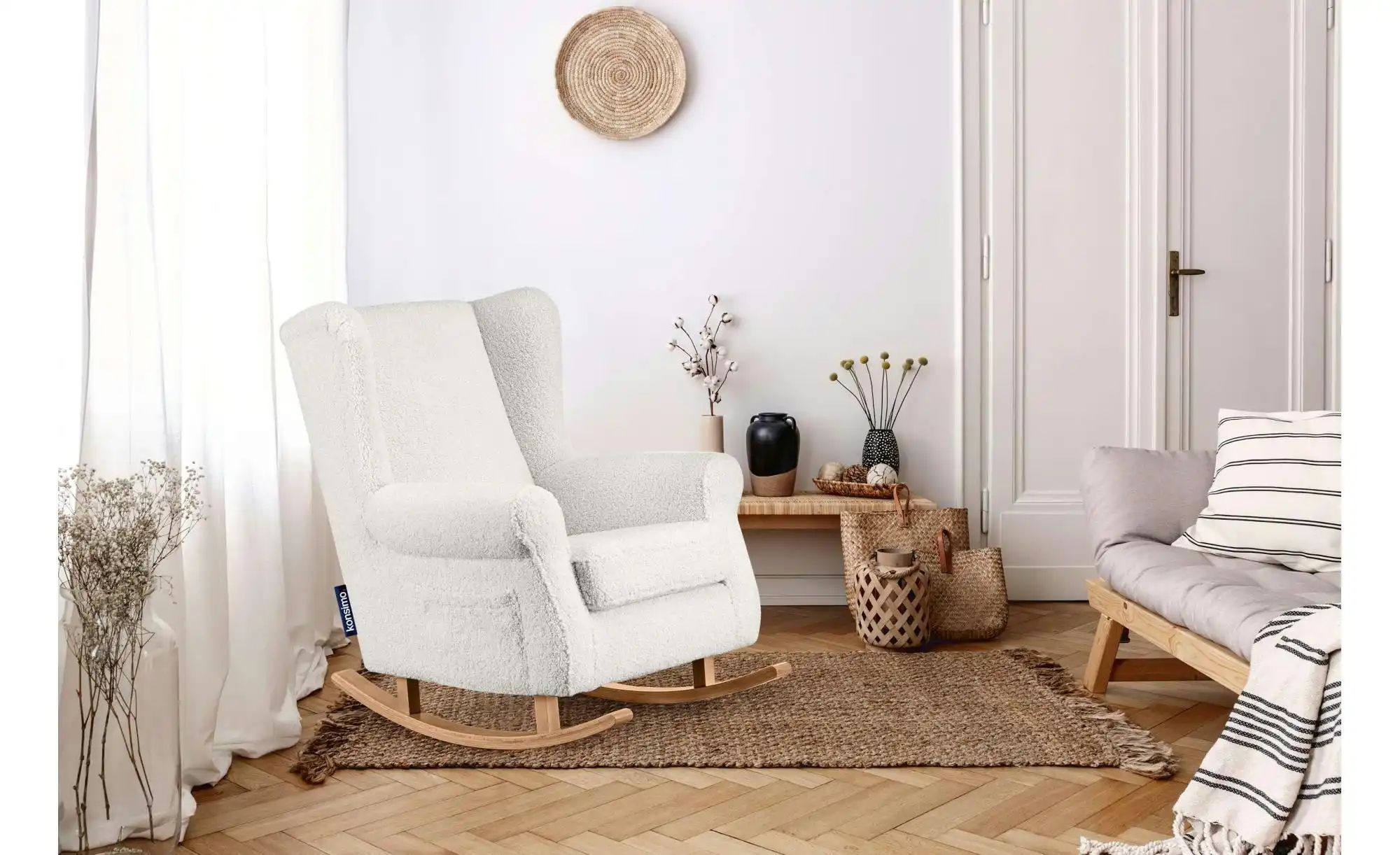 KONSIMO Schaukelsessel   ¦ weiß ¦ Maße (cm): B: 80 H: 110 Polstermöbel > Se günstig online kaufen