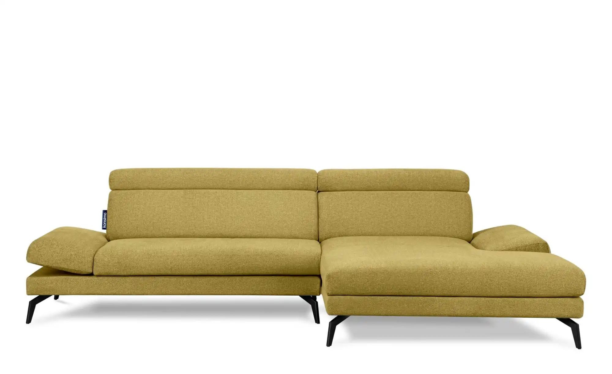 KONSIMO Ecksofa   ¦ gelb ¦ Maße (cm): B: 285 H: 95 Polstermöbel > Sofas > E günstig online kaufen