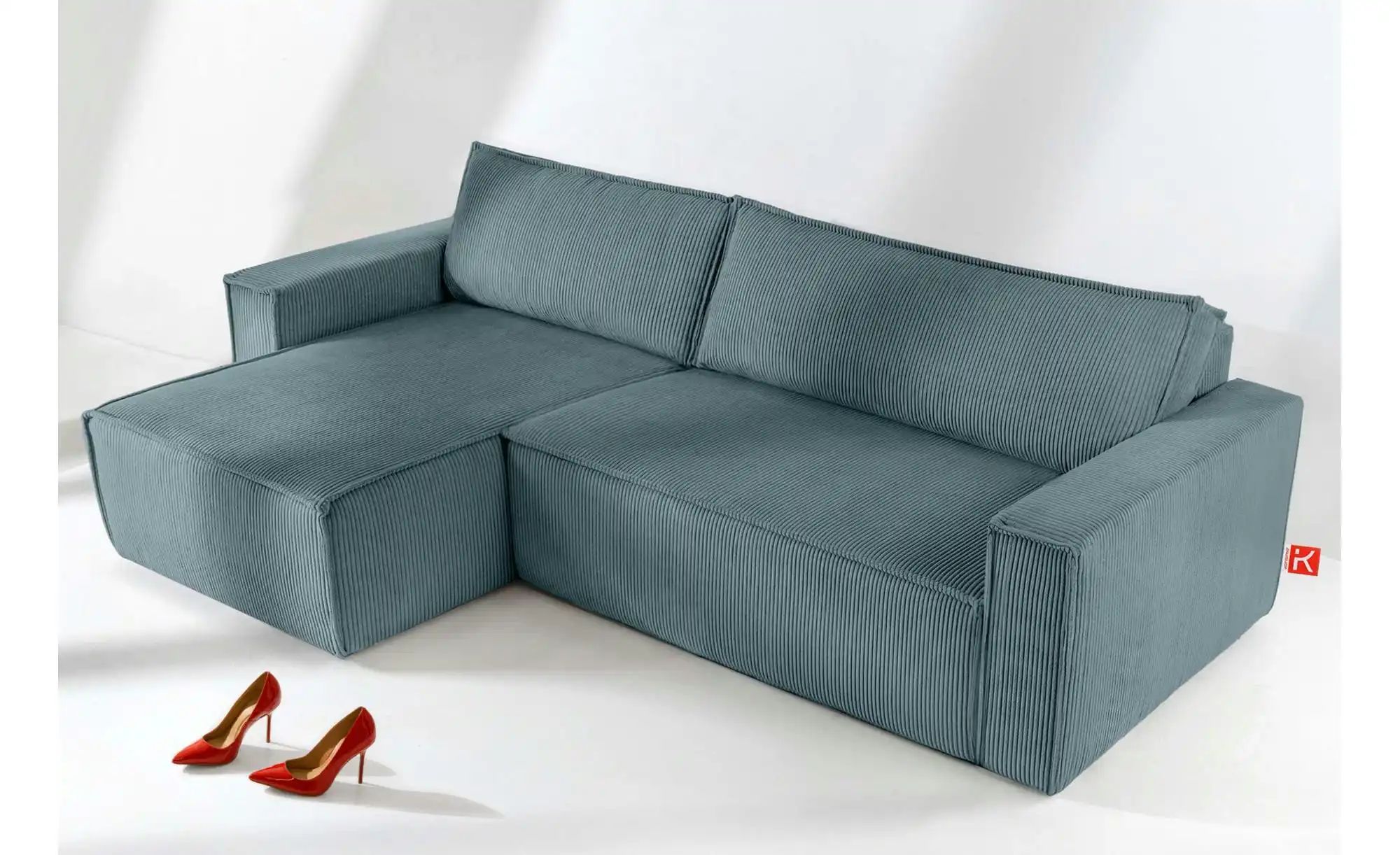 Thumbnail - KONSIMO Ecksofa ¦ blau ¦ Maße (cm): B: 246 H: 89 Polstermöbel > Sofas > Ecksofas - Höffner