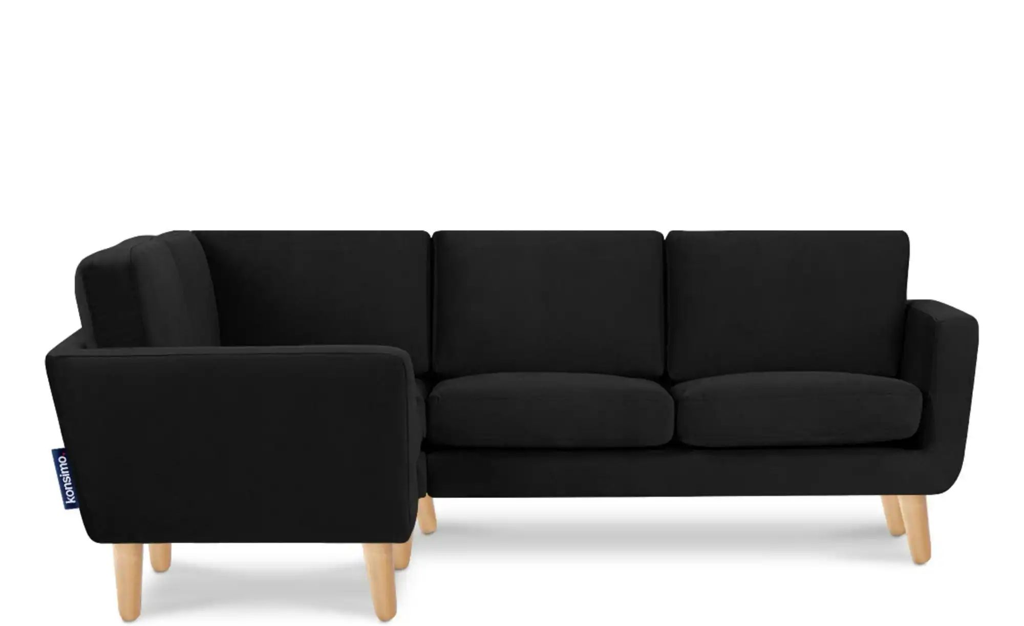 KONSIMO Ecksofa   ¦ schwarz ¦ Maße (cm): B: 220 H: 80 Polstermöbel > Sofas günstig online kaufen