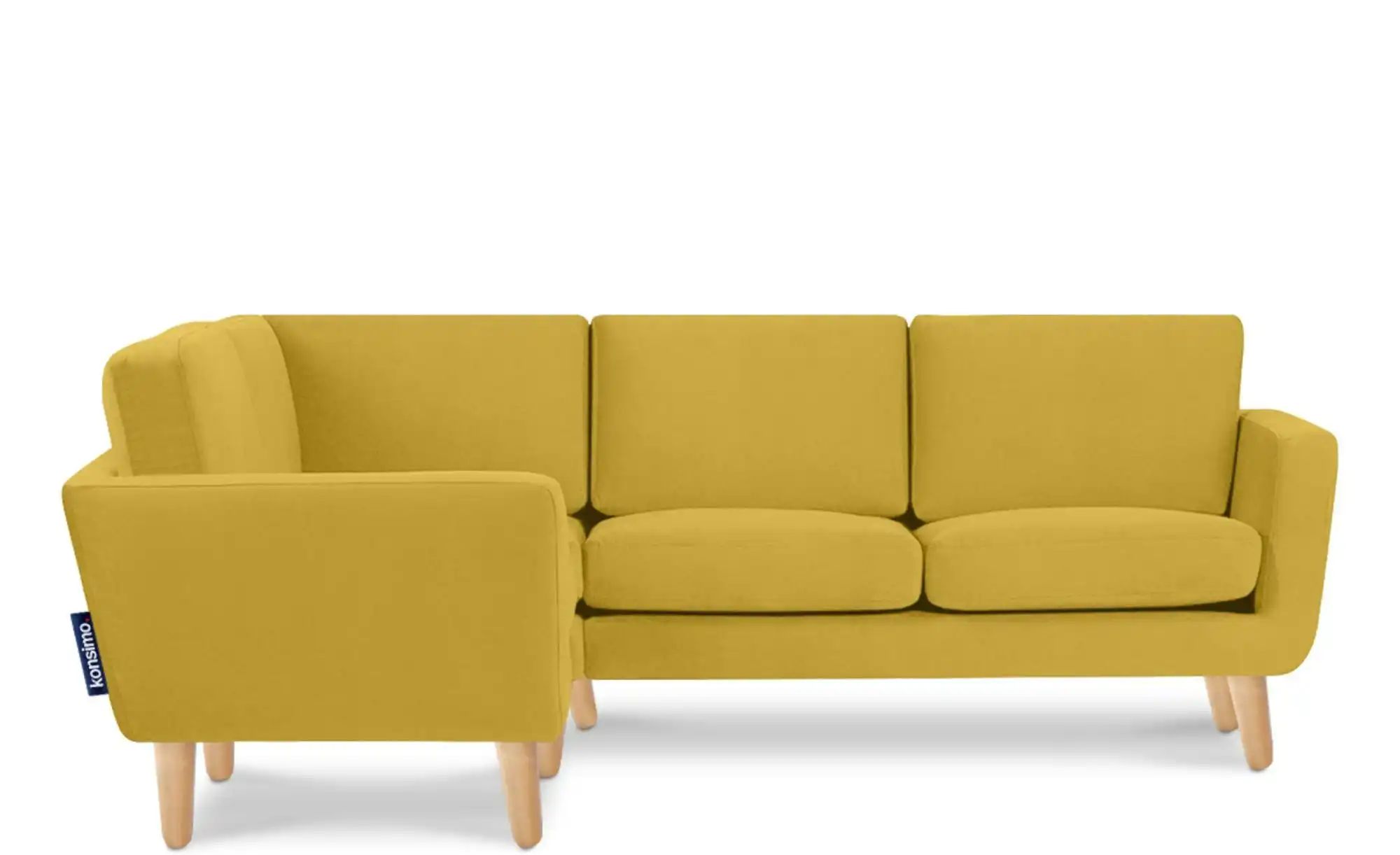 KONSIMO Ecksofa   ¦ gelb ¦ Maße (cm): B: 220 H: 80 Polstermöbel > Sofas > E günstig online kaufen