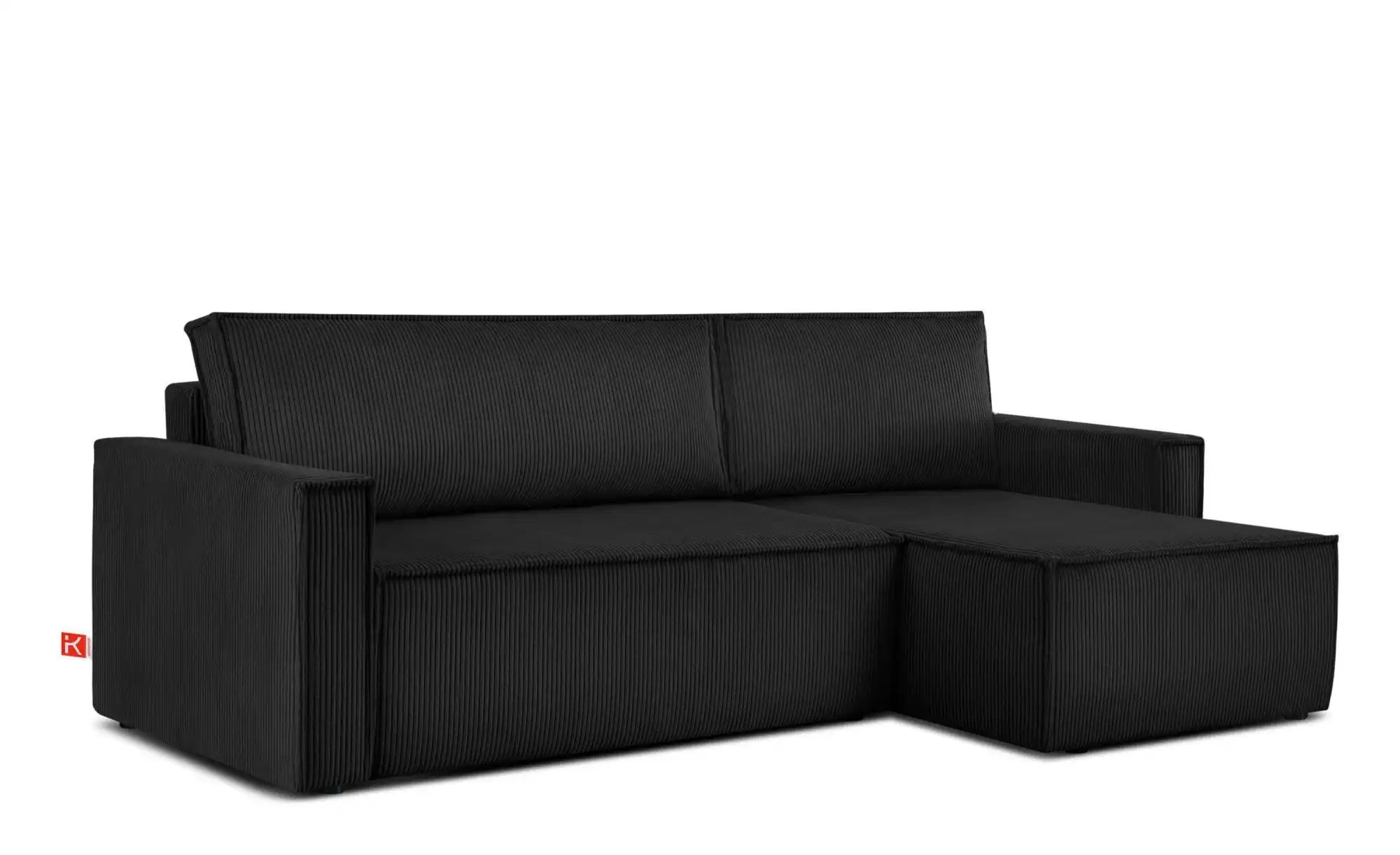KONSIMO Ecksofa  Napi ¦ schwarz ¦ Maße (cm): B: 246 H: 89 Polstermöbel > So günstig online kaufen