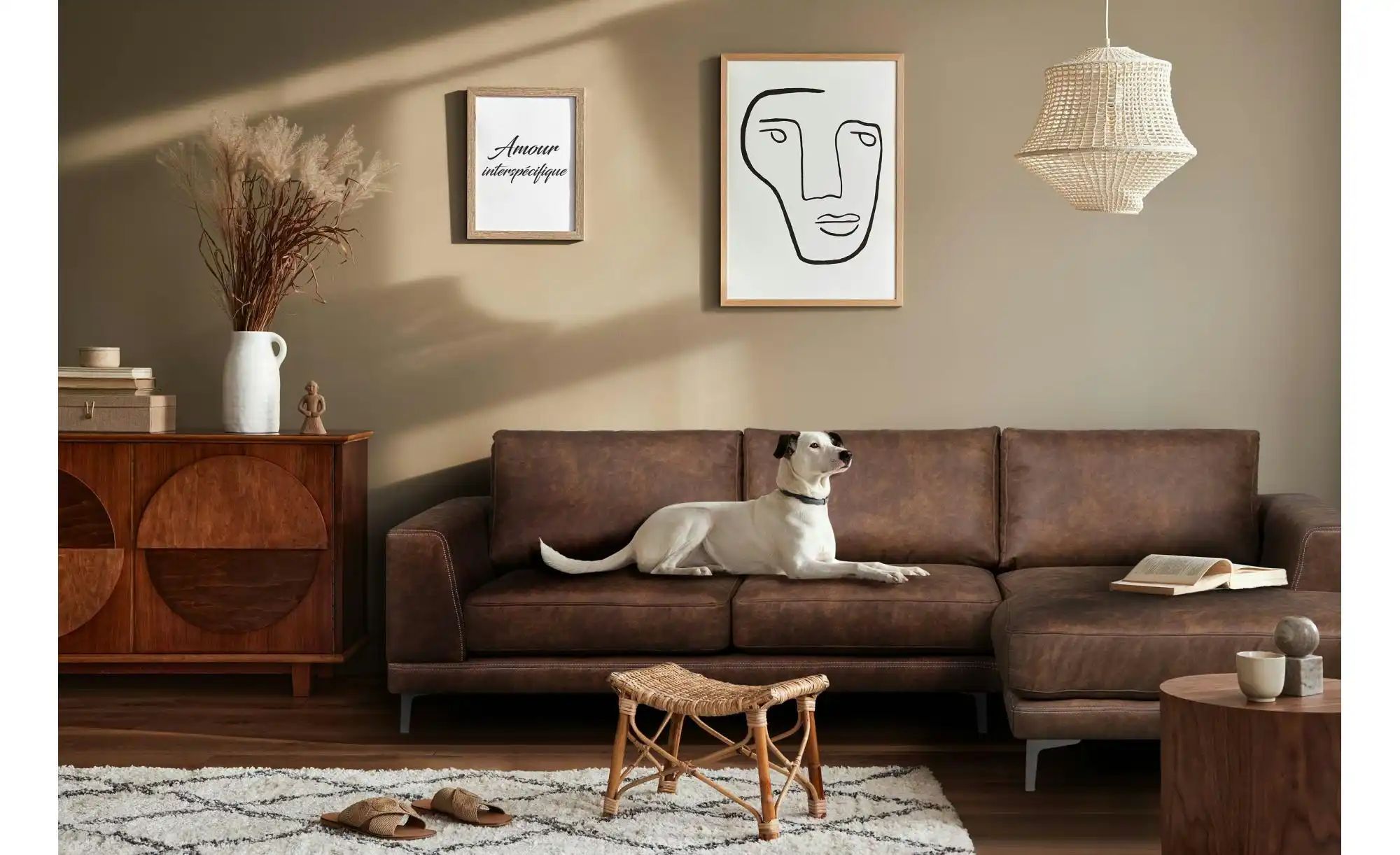 KONSIMO Ecksofa   ¦ braun ¦ Maße (cm): B: 264 H: 82 Polstermöbel > Sofas > günstig online kaufen