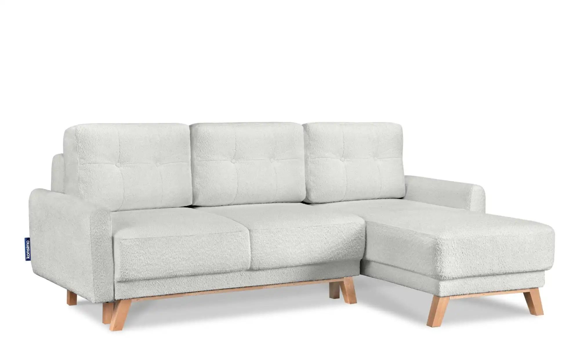 KONSIMO Ecksofa   ¦ creme ¦ Maße (cm): B: 228 H: 79 Polstermöbel > Sofas > günstig online kaufen