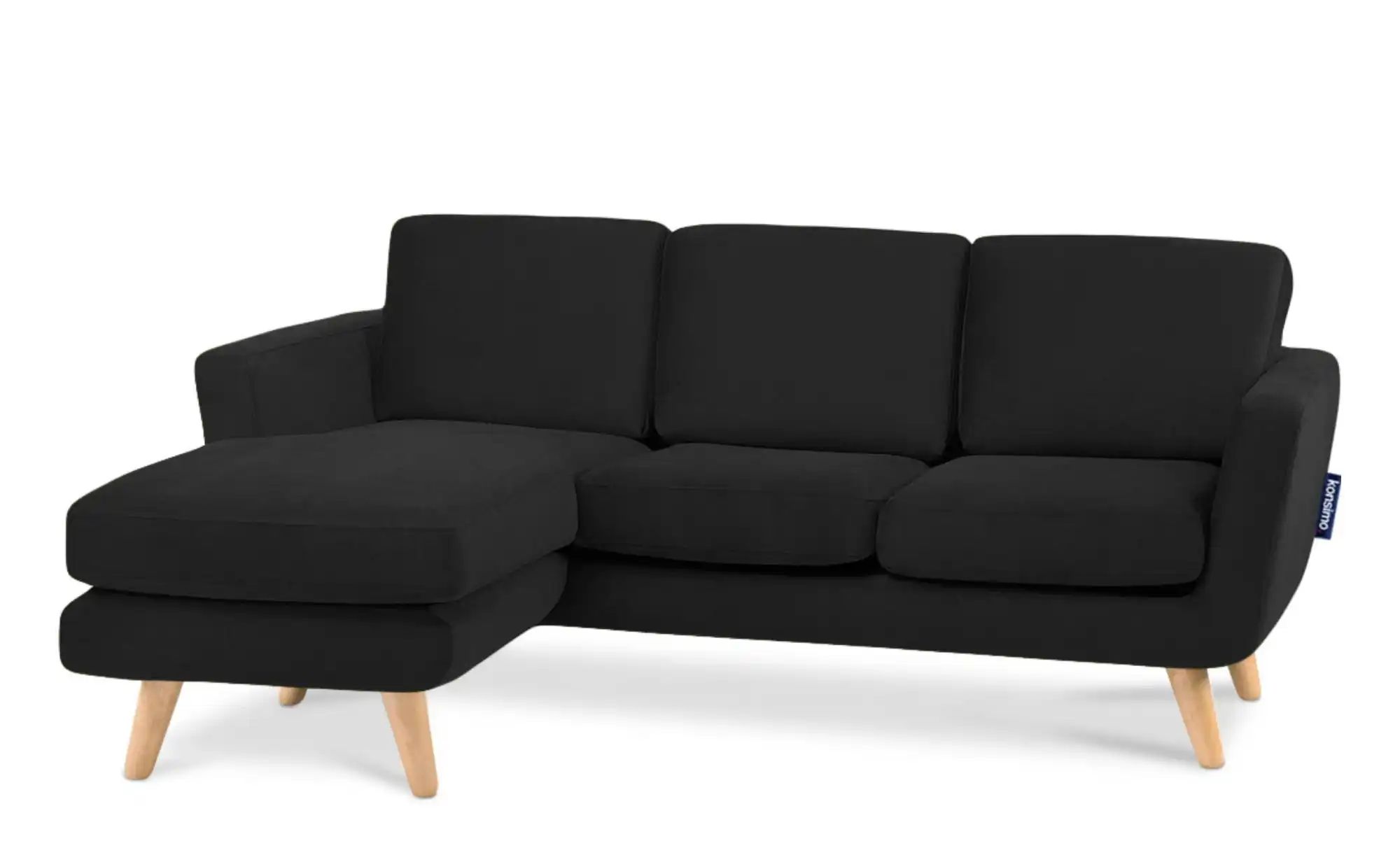 KONSIMO Ecksofa   ¦ schwarz ¦ Maße (cm): B: 190 H: 78 Polstermöbel > Sofas günstig online kaufen