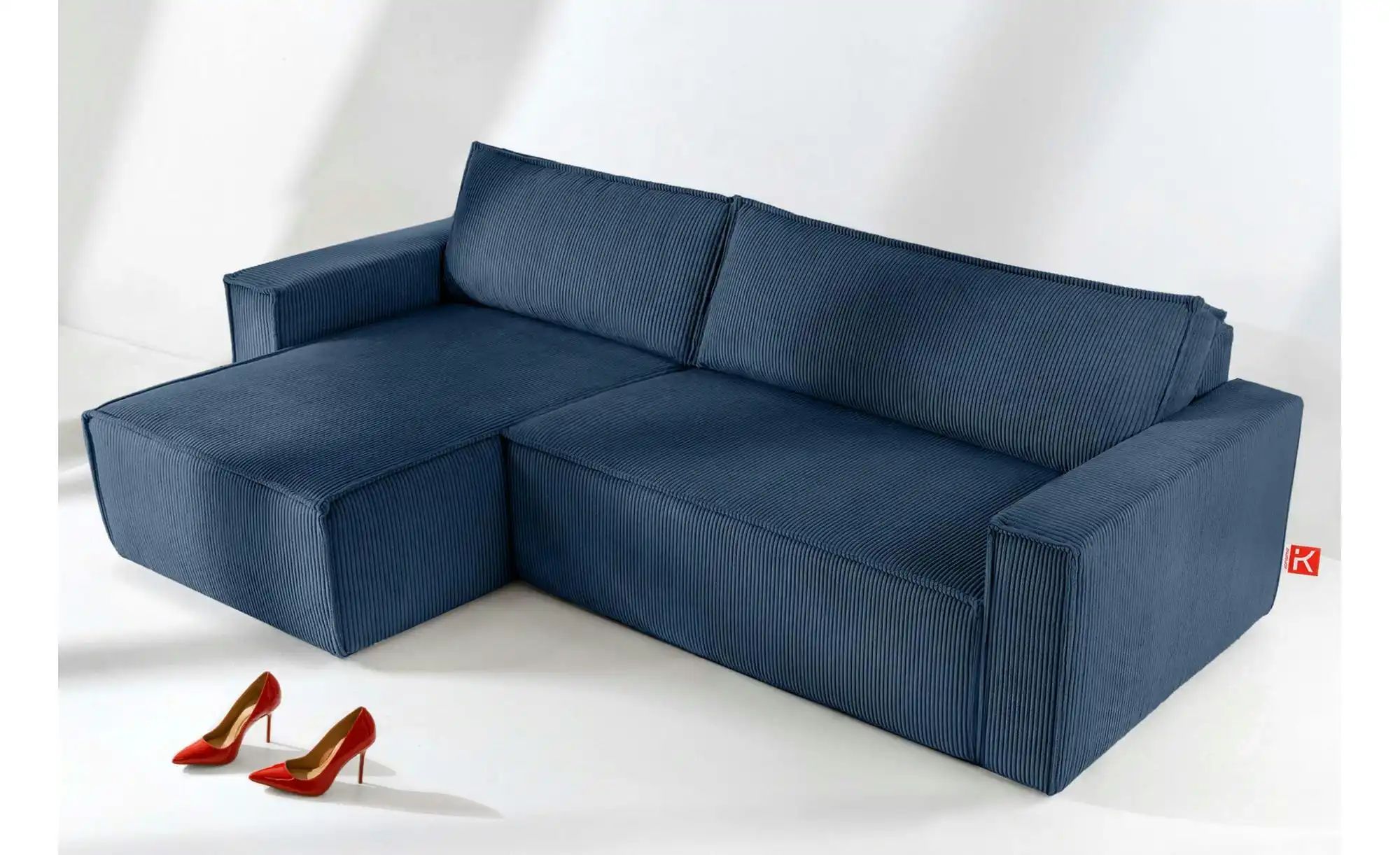 Thumbnail - KONSIMO Ecksofa Napi ¦ blau ¦ Maße (cm): B: 246 H: 89 Polstermöbel > Sofas > Ecksofas - Höffner