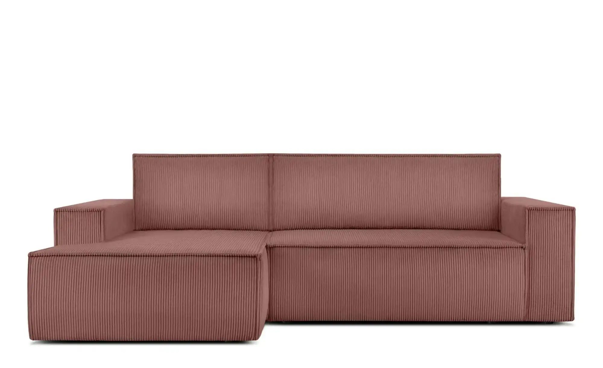 KONSIMO Ecksofa   ¦ rosa/pink ¦ Maße (cm): B: 262 H: 88 Polstermöbel > Sofa günstig online kaufen