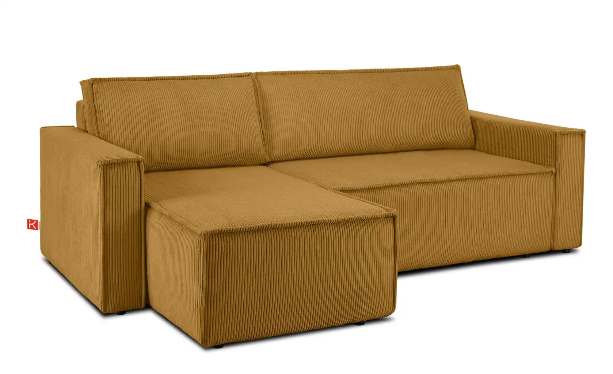 Thumbnail - KONSIMO Ecksofa Napi ¦ gelb ¦ Maße (cm): B: 246 H: 89 Polstermöbel > Sofas > 3-Sitzer - Höffner