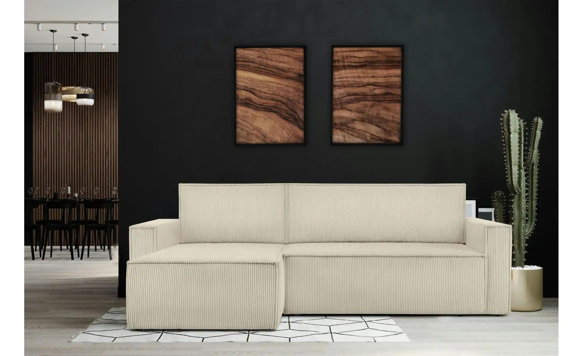 Thumbnail - KONSIMO Ecksofa Napi ¦ creme ¦ Maße (cm): B: 246 H: 89 Polstermöbel > Sofas > 3-Sitzer - Höffner