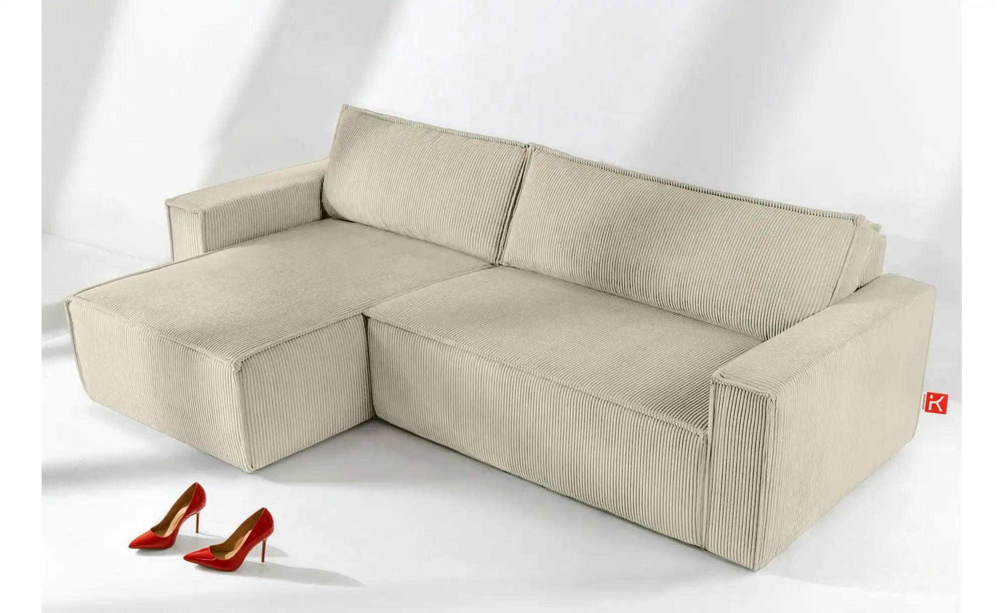 Thumbnail - KONSIMO Ecksofa Napi ¦ creme ¦ Maße (cm): B: 246 H: 89 Polstermöbel > Sofas > 3-Sitzer - Höffner