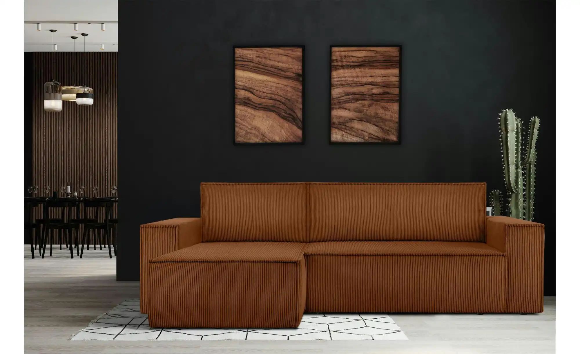 Thumbnail - KONSIMO Ecksofa  Napi ¦ orange ¦ Maße (cm): B: 262 H: 89 Polstermöbel > Sofas > Ecksofas - Höffner