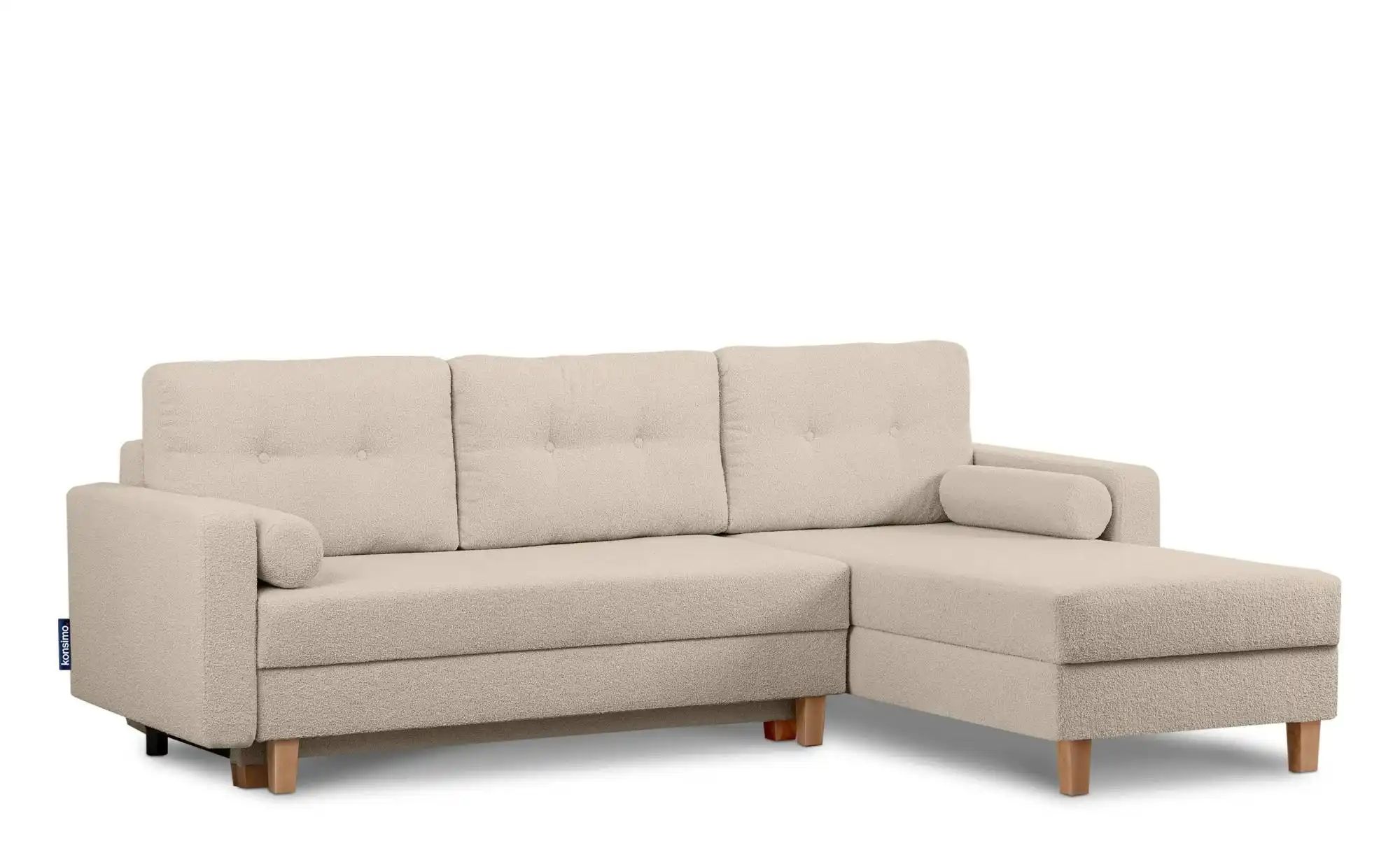KONSIMO Ecksofa   ¦ creme ¦ Maße (cm): B: 240 H: 75 Polstermöbel > Sofas > günstig online kaufen