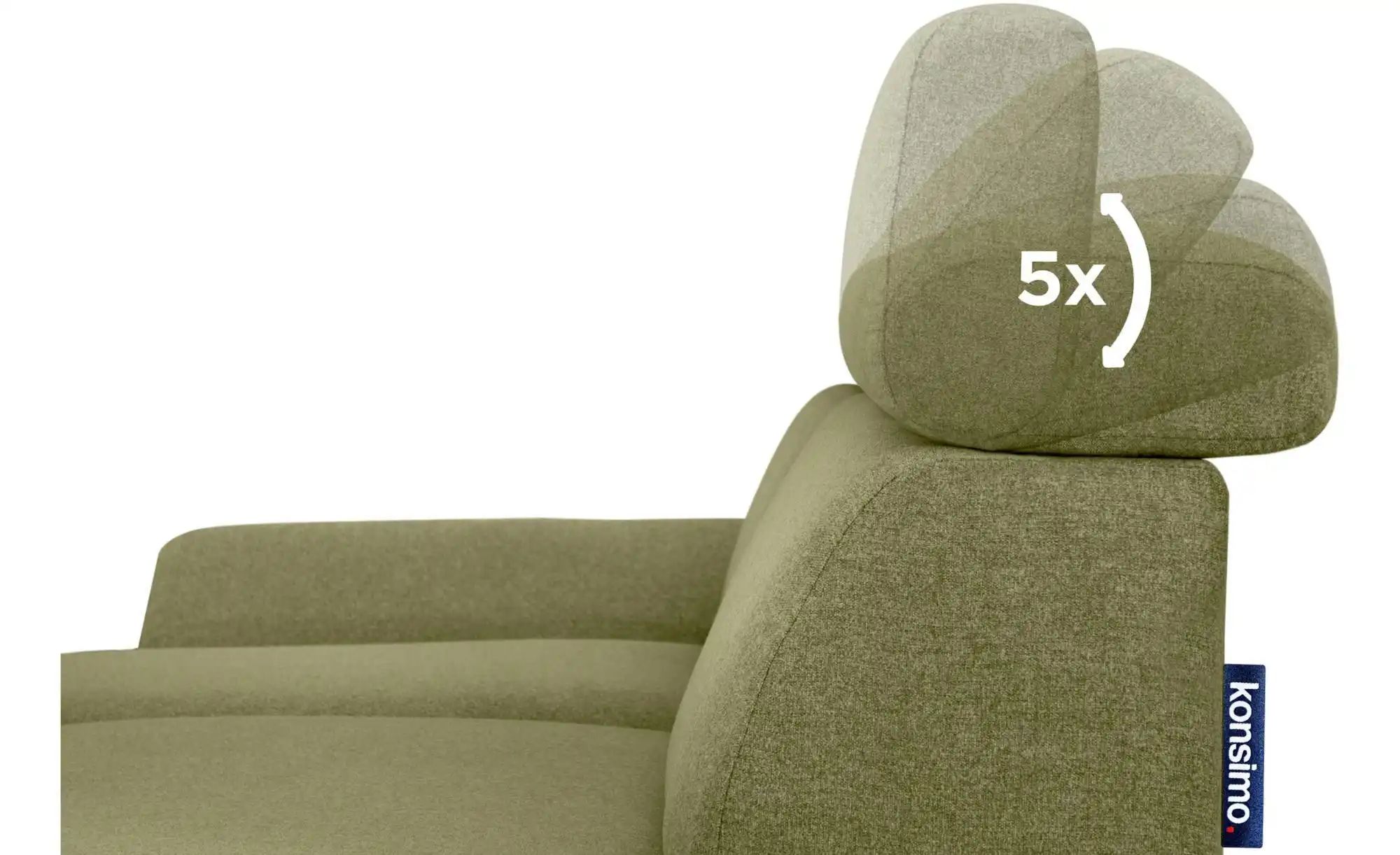 KONSIMO Ecksofa   ¦ grün ¦ Maße (cm): B: 285 H: 95 Polstermöbel > Sofas > E günstig online kaufen