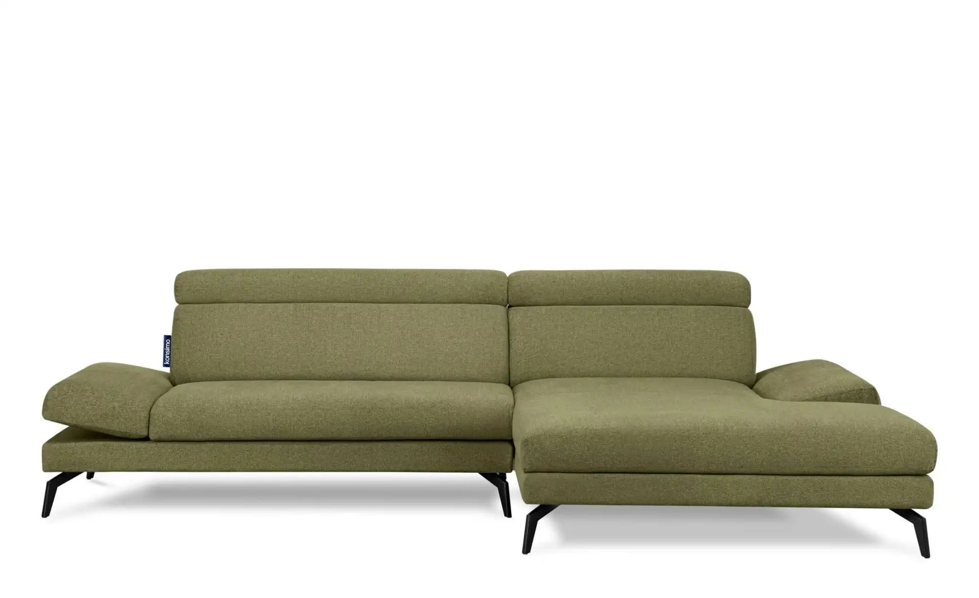 KONSIMO Ecksofa   ¦ grün ¦ Maße (cm): B: 285 H: 95 Polstermöbel > Sofas > E günstig online kaufen