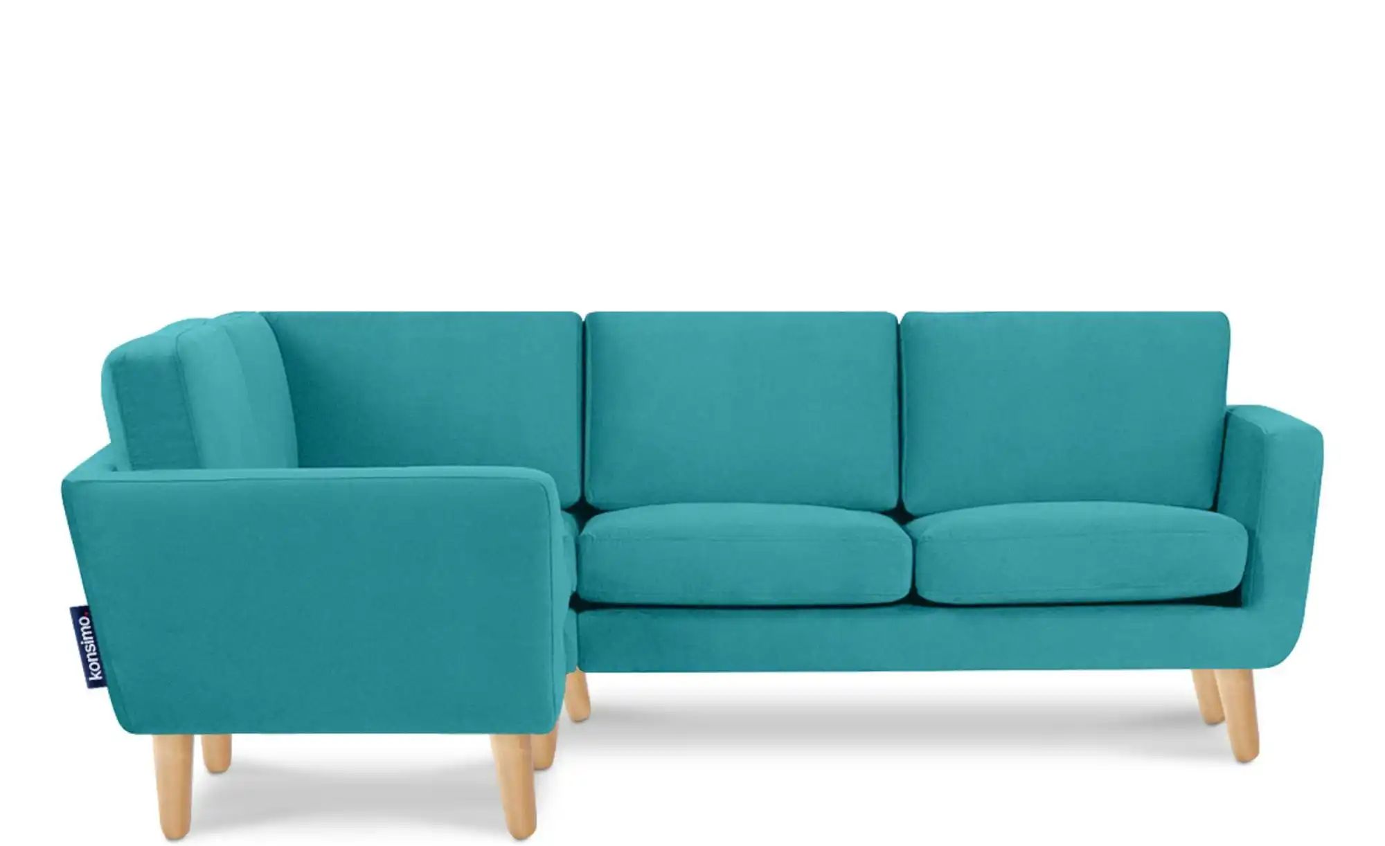 KONSIMO Ecksofa   ¦ türkis/petrol ¦ Maße (cm): B: 220 H: 80 Polstermöbel > günstig online kaufen