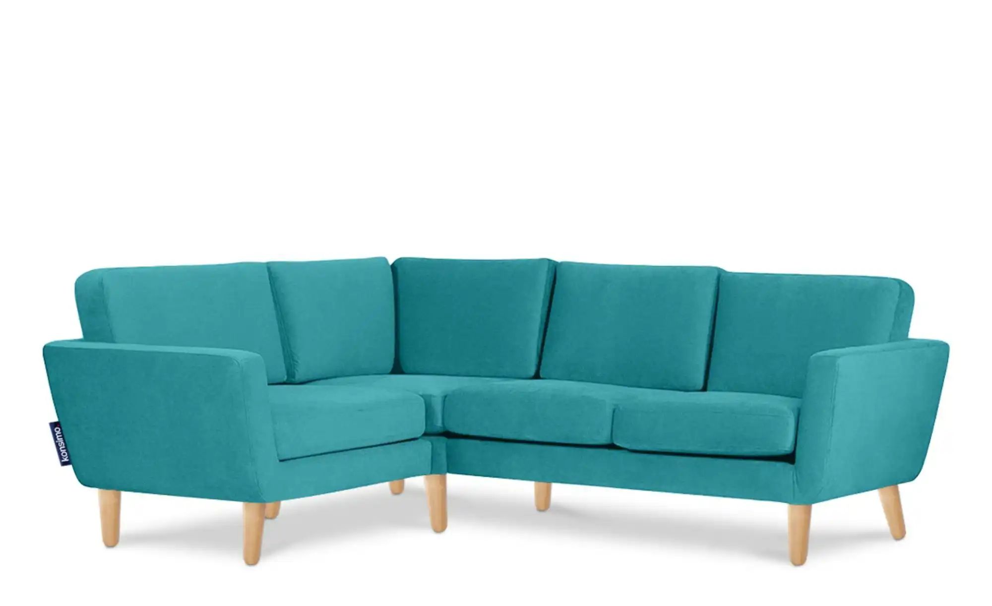 Thumbnail - KONSIMO Ecksofa  Tagio ¦ türkis/petrol ¦ Maße (cm): B: 220 H: 80 Polstermöbel > Sofas > Ecksofas - Höffner