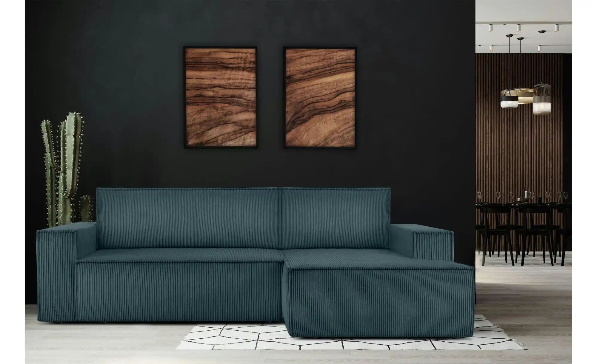 Thumbnail - KONSIMO Ecksofa ¦ blau ¦ Maße (cm): B: 262 H: 88 Polstermöbel > Sofas > Ecksofas - Höffner