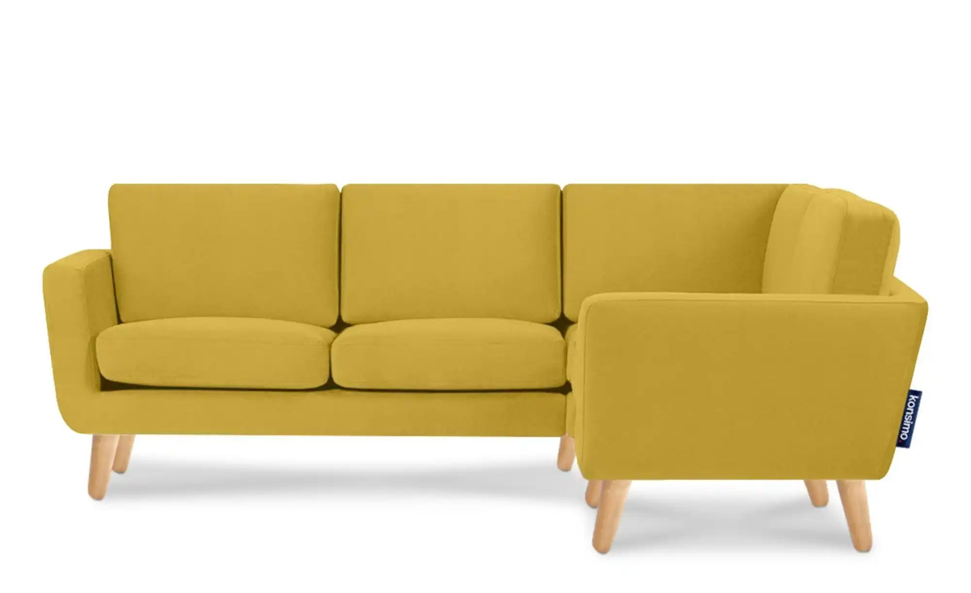 KONSIMO Ecksofa  Tagio ¦ gelb ¦ Maße (cm): B: 220 H: 80 Polstermöbel > Sofa günstig online kaufen