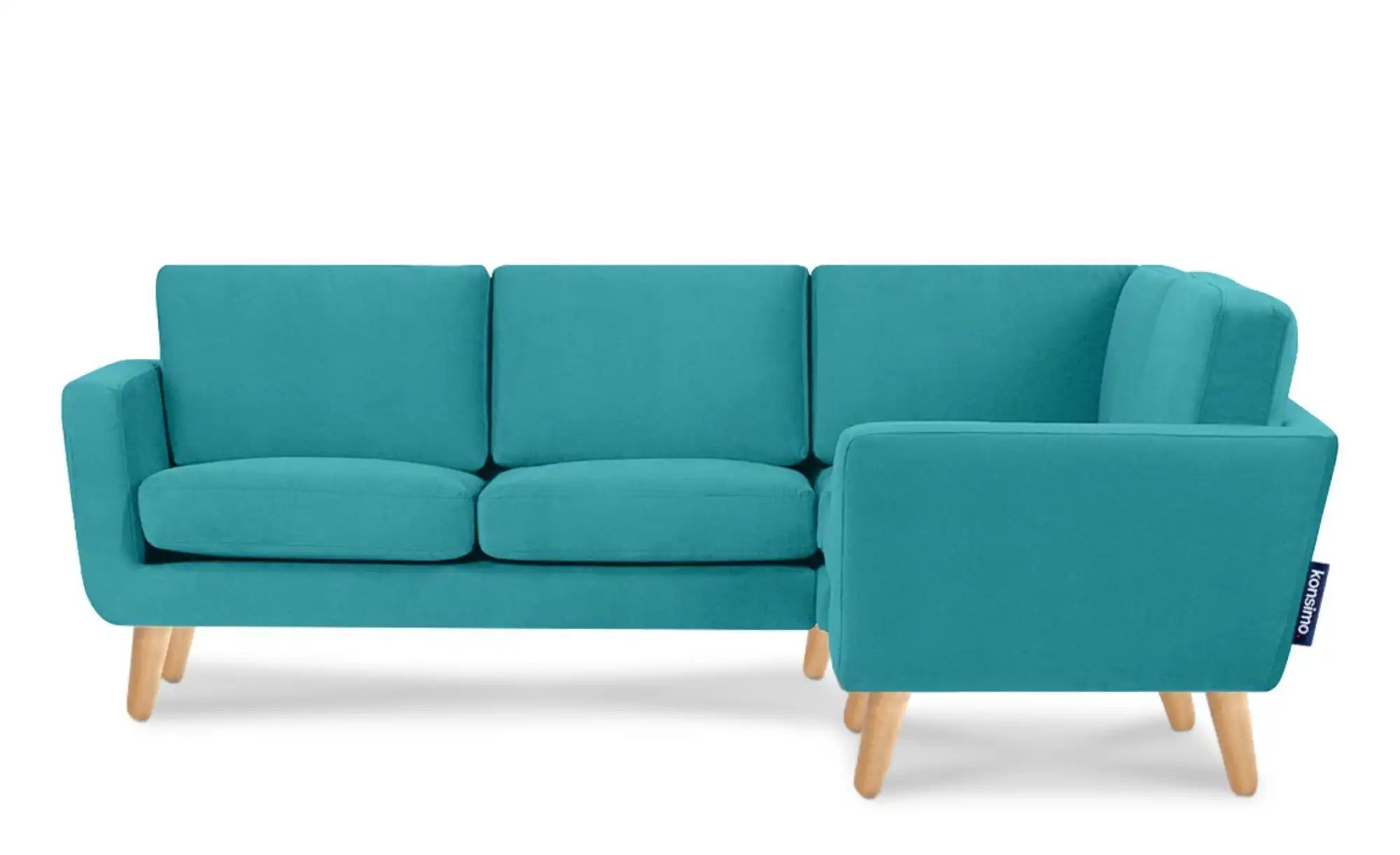 KONSIMO Ecksofa  Tagio ¦ türkis/petrol ¦ Maße (cm): B: 220 H: 80 Polstermöb günstig online kaufen
