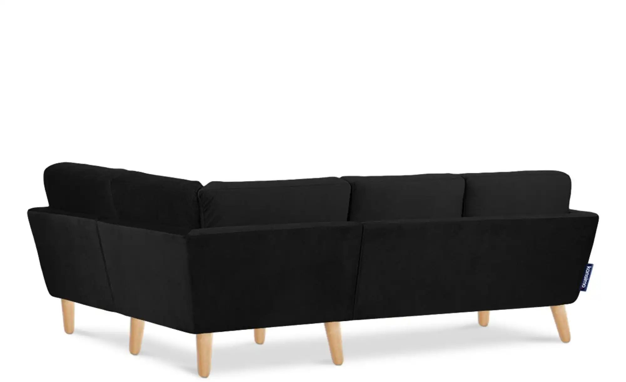 KONSIMO Ecksofa  Tagio ¦ schwarz ¦ Maße (cm): B: 220 H: 80 Polstermöbel > S günstig online kaufen
