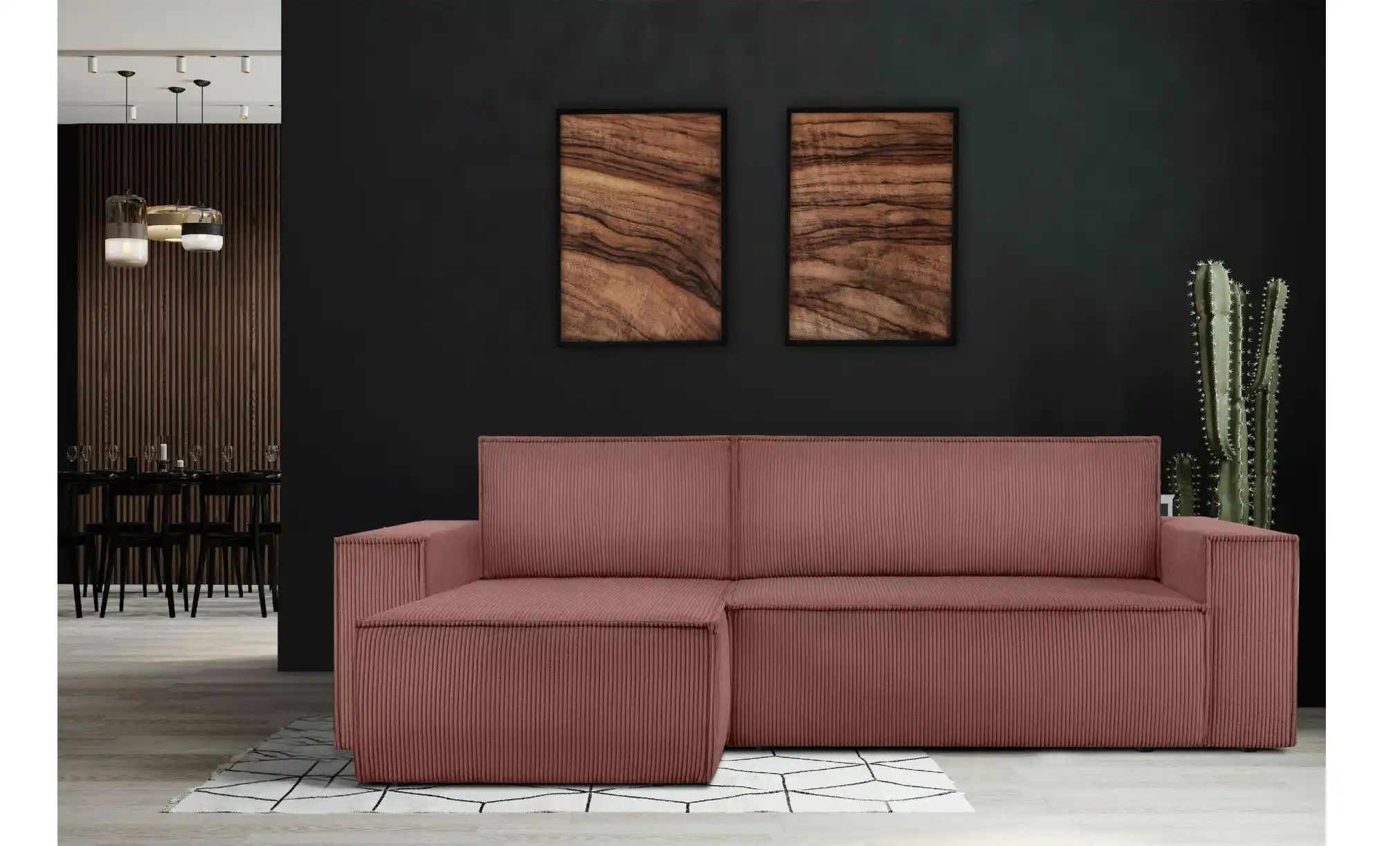 Thumbnail - KONSIMO Ecksofa  Napi ¦ rosa/pink ¦ Maße (cm): B: 262 H: 89 Polstermöbel > Sofas > Ecksofas - Höffner