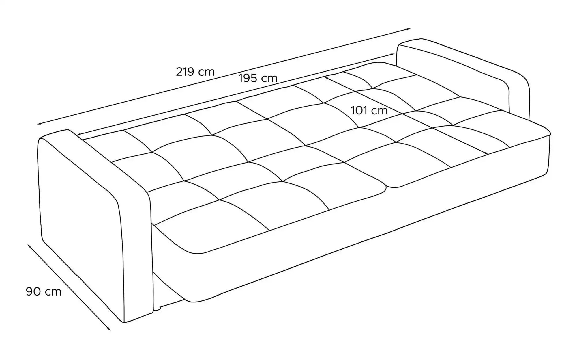 KONSIMO Einzelsofa   ¦ gelb ¦ Maße (cm): B: 219 H: 90 Polstermöbel > Sofas günstig online kaufen