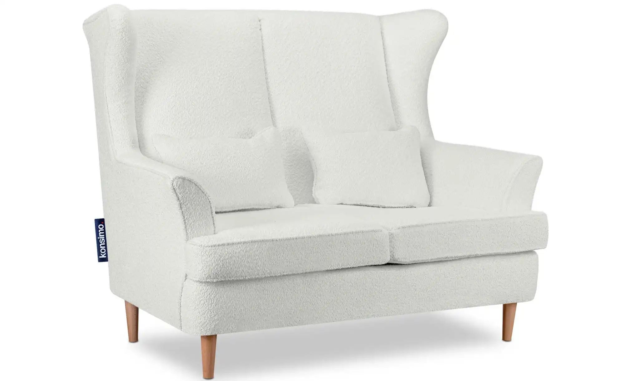 KONSIMO Einzelsofa   ¦ weiß ¦ Maße (cm): B: 136 H: 106 Polstermöbel > Sofas günstig online kaufen