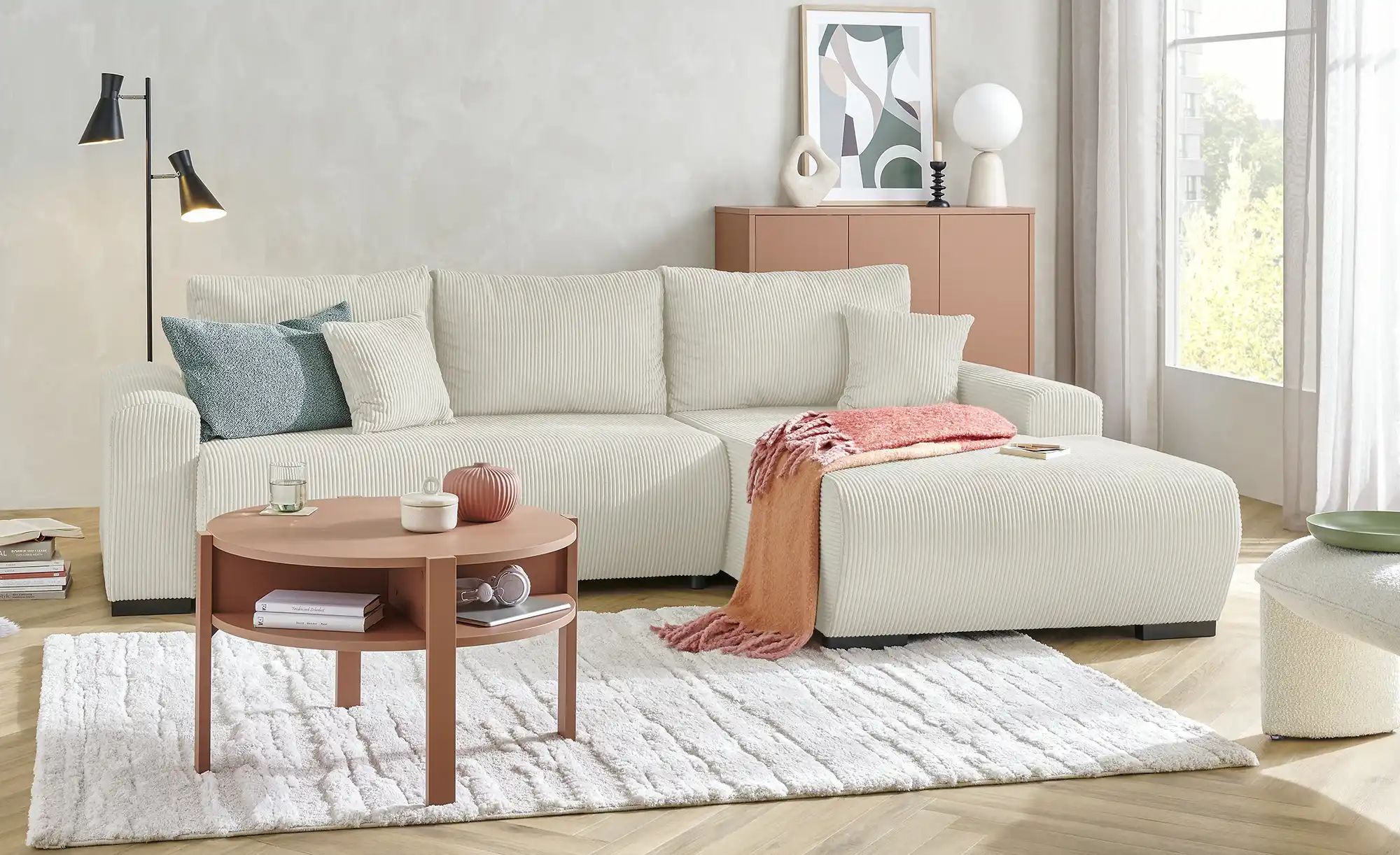 Thumbnail - smart Ecksofa Nelly ¦ beige ¦ Maße (cm): B: 270 H: 85 T: 185.0 Polstermöbel > Sofas > 3-Sitzer - Höffner