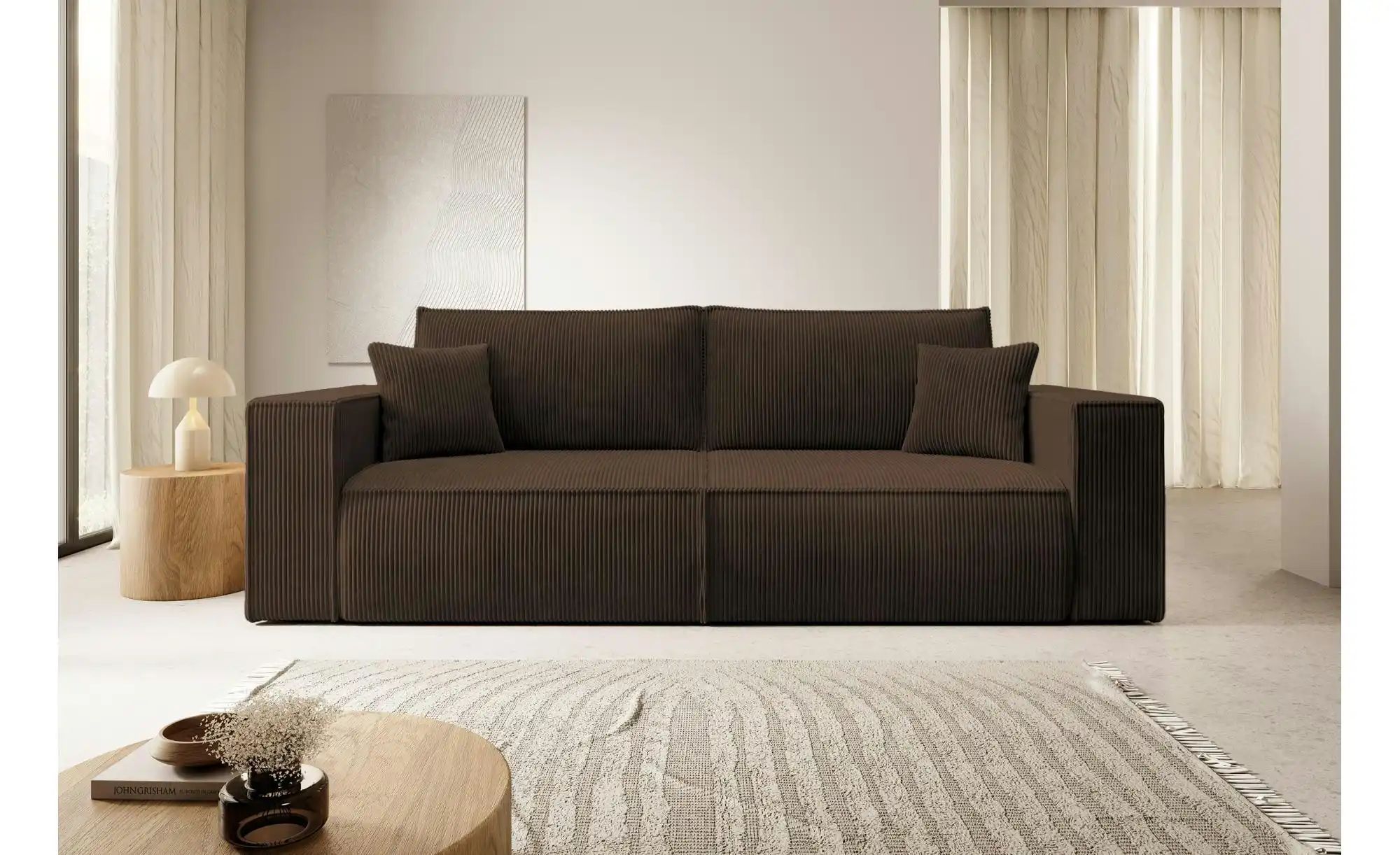 Thumbnail - Selsey Einzelsofa mit Schlaffunktion Farese ¦ braun ¦ Maße (cm): B: 257 H: 85 Polstermöbel > Sofas > 3-Sitzer - Höffner