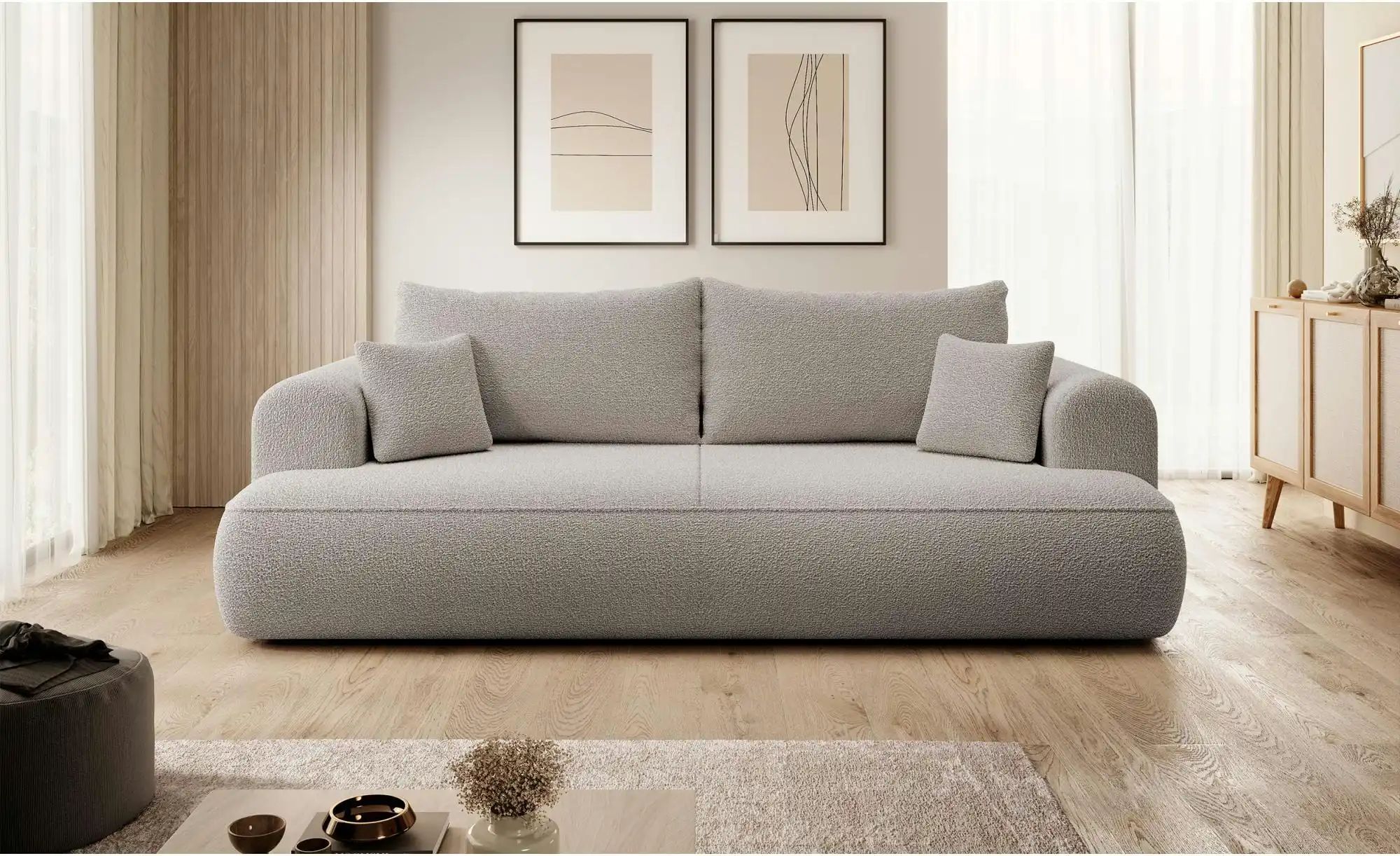 Thumbnail - Selsey Einzelsofa mit Schlaffunktion Ovo ¦ beige ¦ Maße (cm): B: 250 H: 92 Polstermöbel > Sofas > 3-Sitzer - Höffner