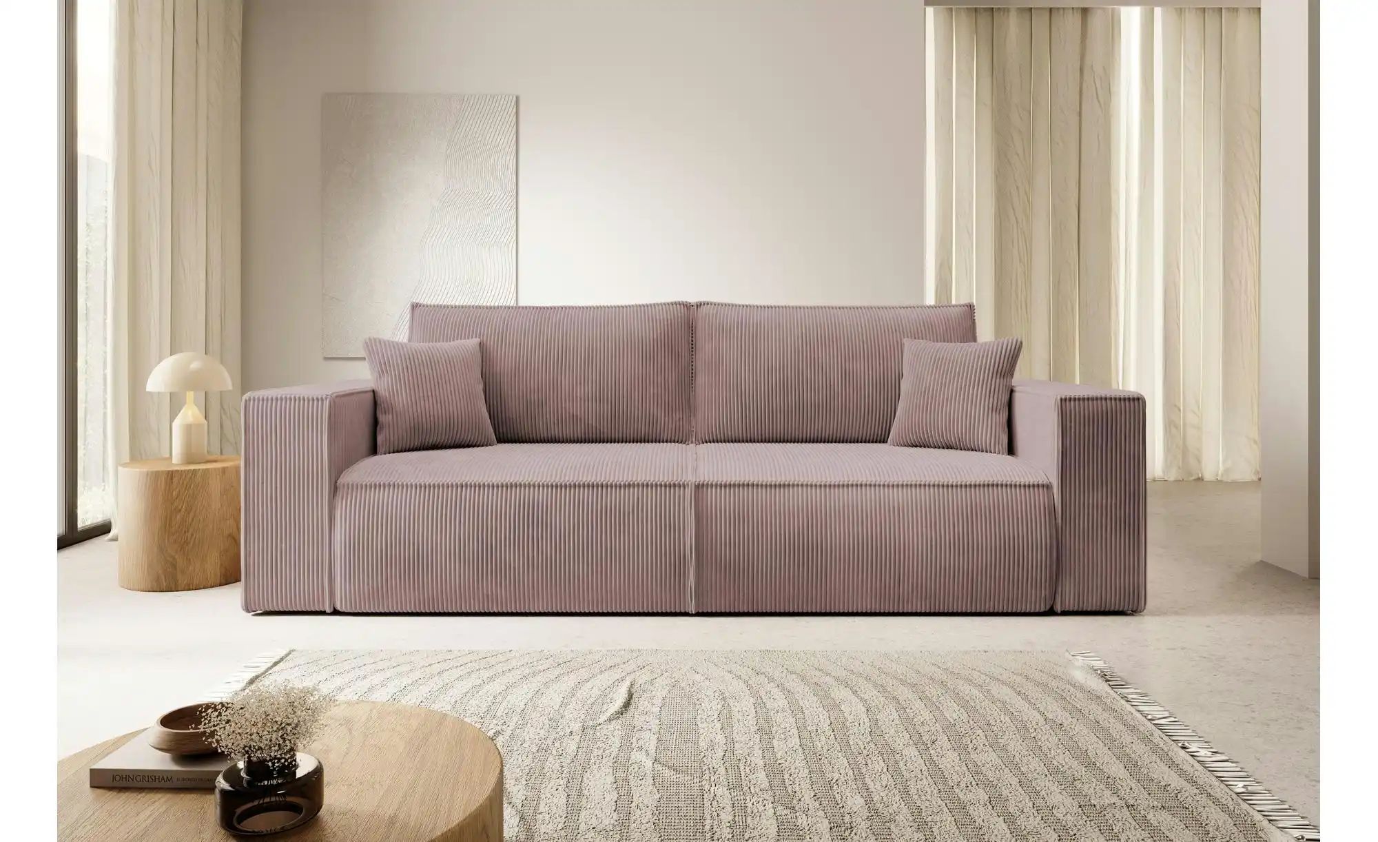 Thumbnail - Selsey Einzelsofa mit Schlaffunktion Farese ¦ rosa/pink ¦ Maße (cm): B: 257 H: 85 Polstermöbel > Sofas > 3-Sitzer - Höff...