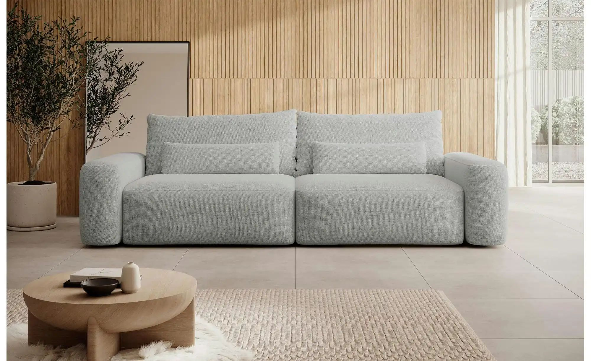 Thumbnail - Selsey Einzelsofa mit Schlaffunktion Carnos ¦ grau ¦ Maße (cm): B: 257 H: 82 Polstermöbel > Sofas > 3-Sitzer - Höffner