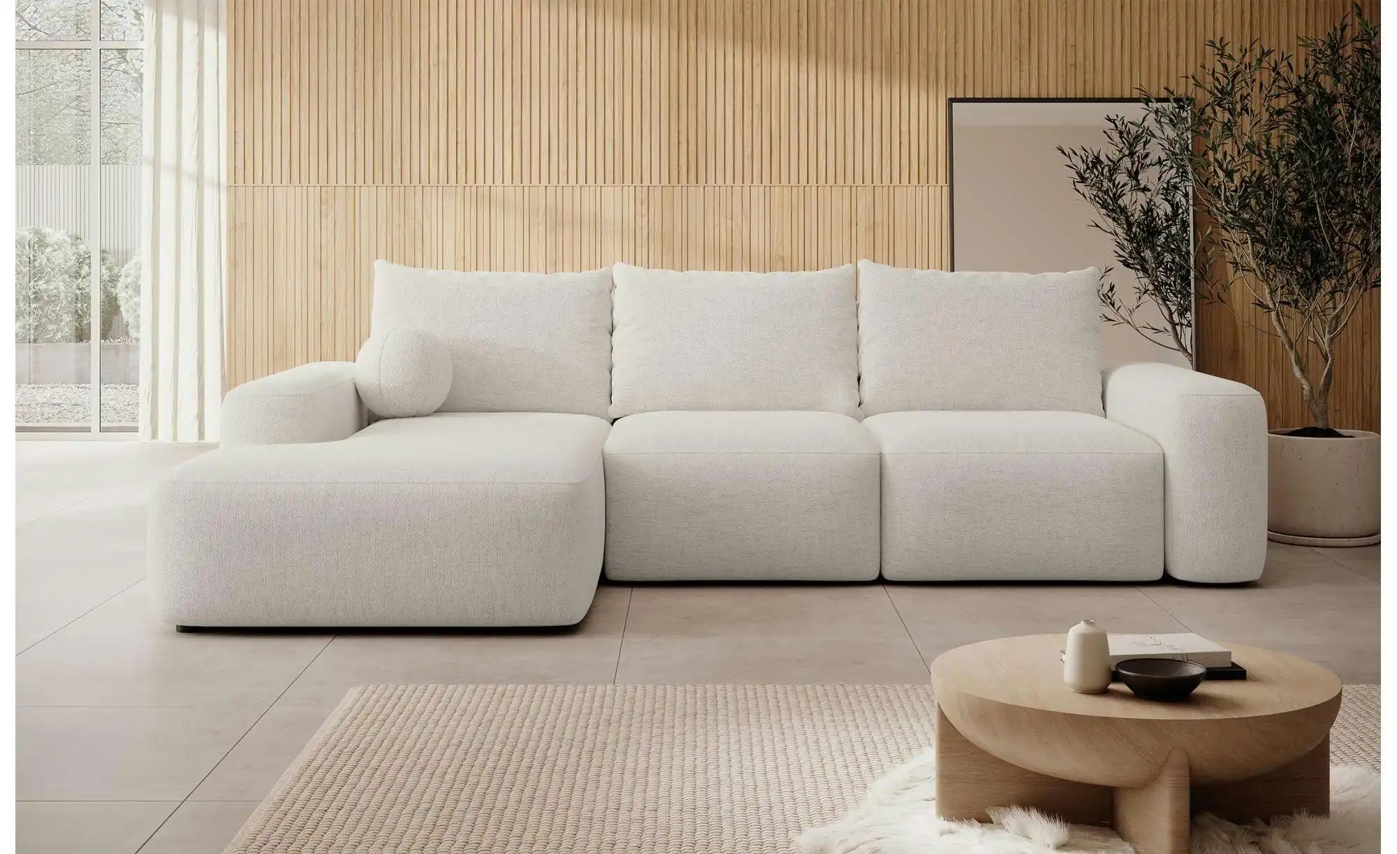 Thumbnail - Selsey Ecksofa mit Schlaffunktion Carnos ¦ creme ¦ Maße (cm): B: 264 H: 82 Polstermöbel > Sofas > Ecksofas - Höffner