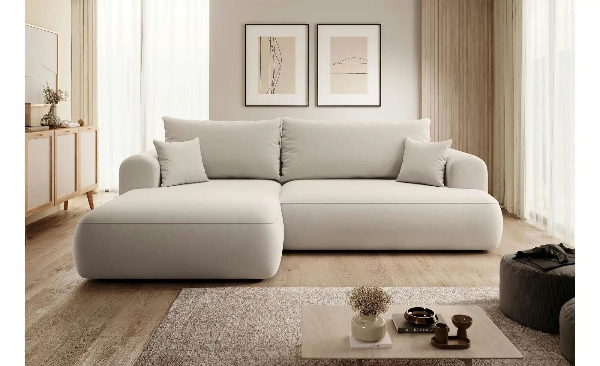 Thumbnail - Selsey Ecksofa mit Schlaffunktion Ovo ¦ beige ¦ Maße (cm): B: 260 H: 93 Polstermöbel > Sofas > Ecksofas - Höffner
