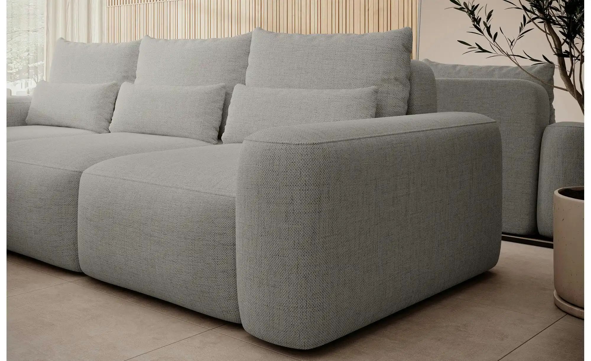 Selsey Ecksofa mit Schlaffunktion Carnos ¦ grau ¦ Maße (cm): B: 264 H: 82 P günstig online kaufen