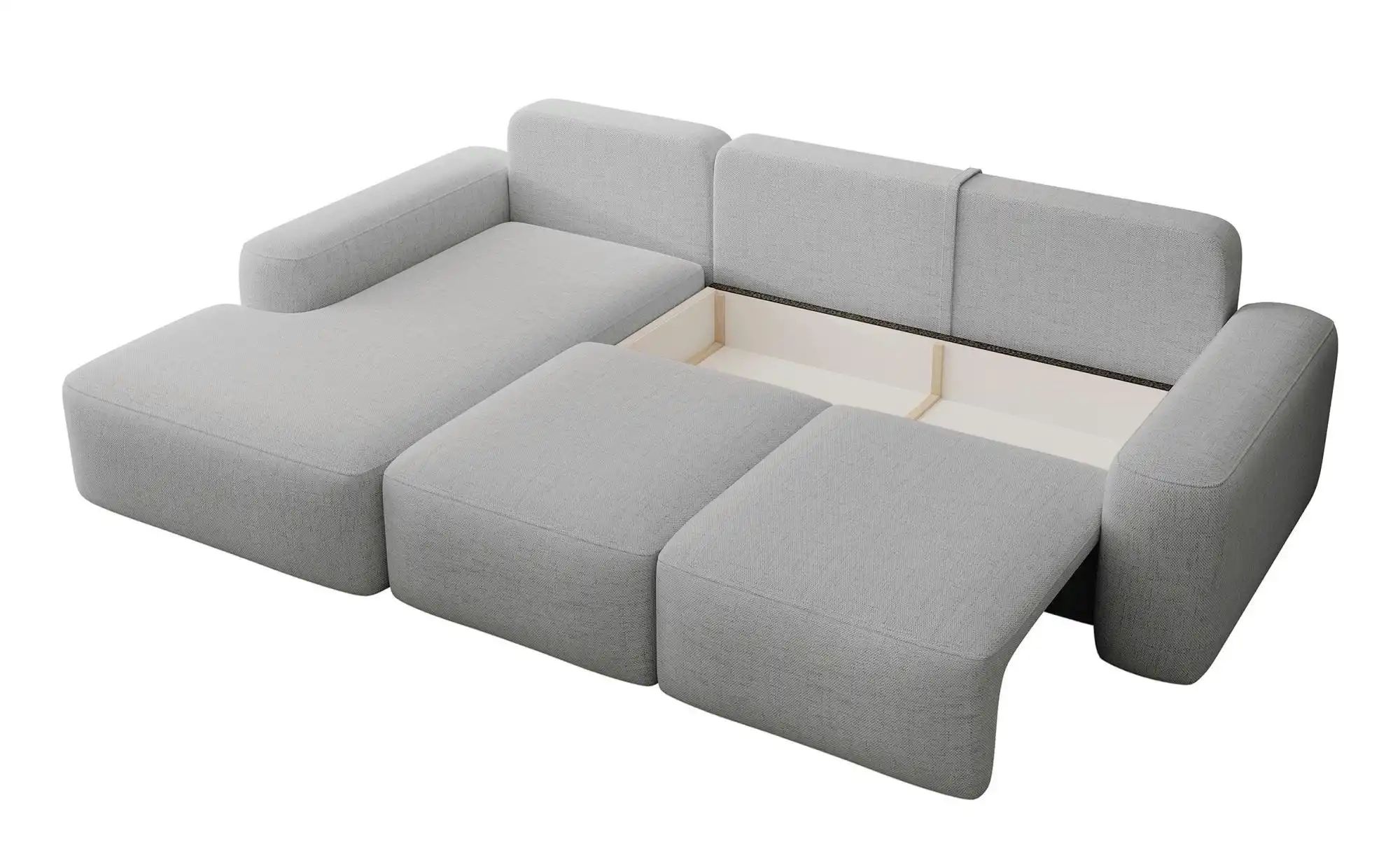 Ecksofa mit Schlaffunktion Carnos ¦ grau ¦ Maße (cm): B: 264 H: 82 Polsterm günstig online kaufen