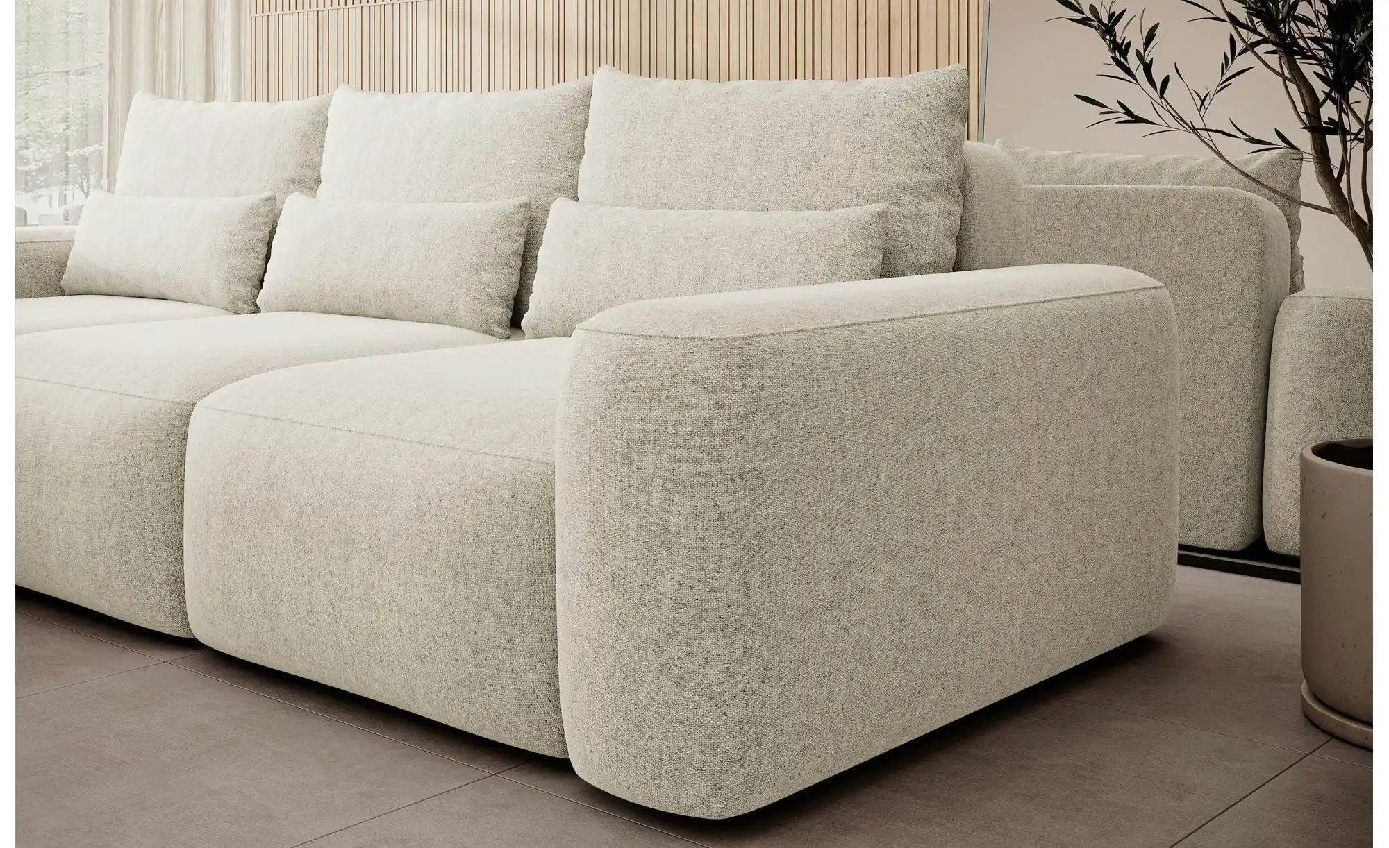 Thumbnail - Selsey Ecksofa mit Schlaffunktion Carnos ¦ creme ¦ Maße (cm): B: 264 H: 82 Polstermöbel > Sofas > Ecksofas - Höffner