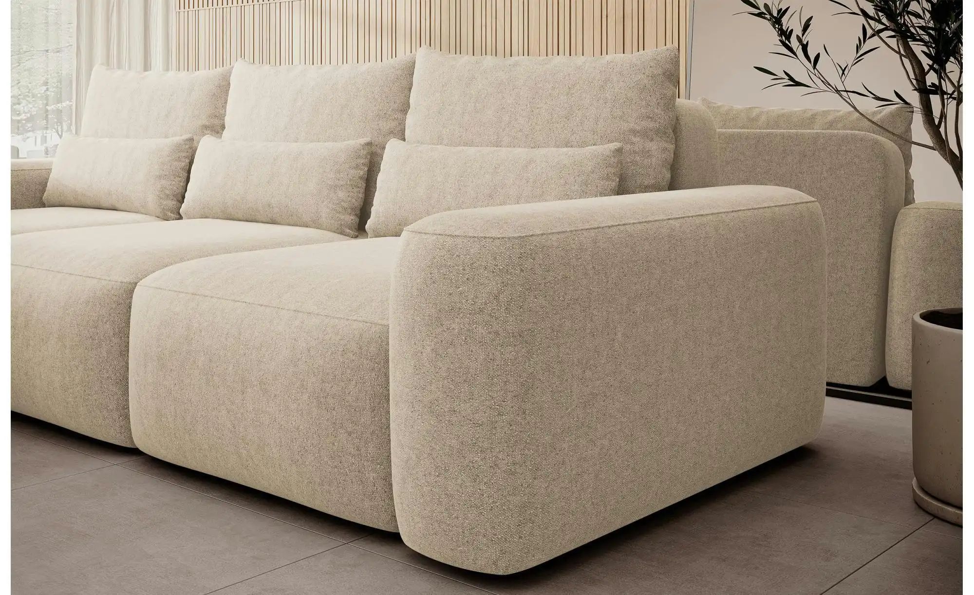 Selsey Ecksofa mit Schlaffunktion Carnos ¦ beige ¦ Maße (cm): B: 264 H: 82 günstig online kaufen